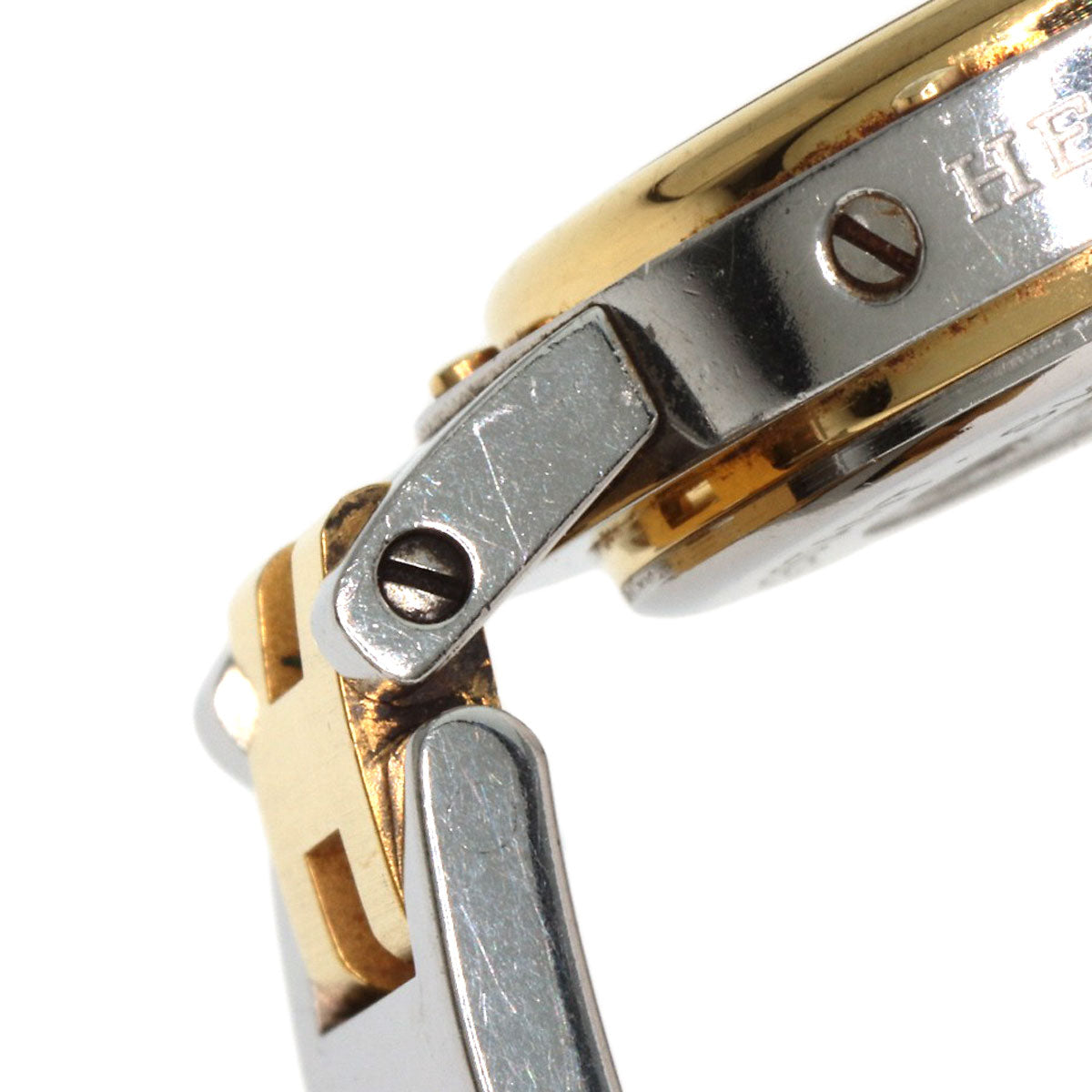 HERMES Watches Quartz Stainless Steel , SSxGP gold Clipper Ivory dial Women Used