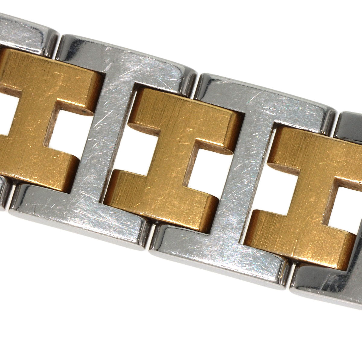 HERMES Watches Quartz Stainless Steel , SSxGP gold Clipper Ivory dial Women Used
