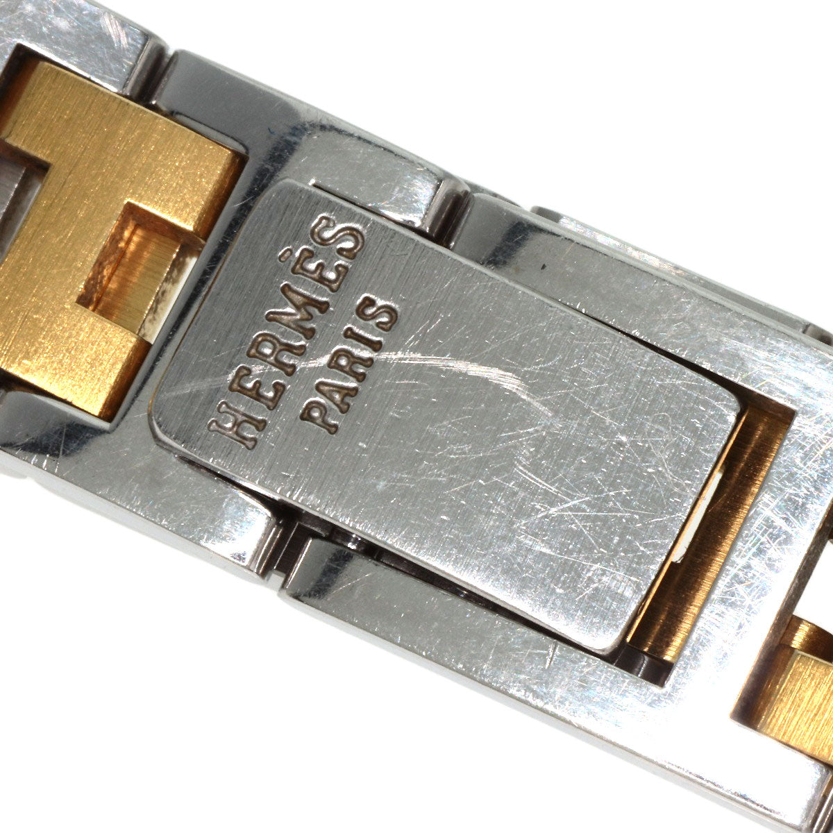 HERMES Watches Quartz Stainless Steel , SSxGP gold Clipper Ivory dial Women Used