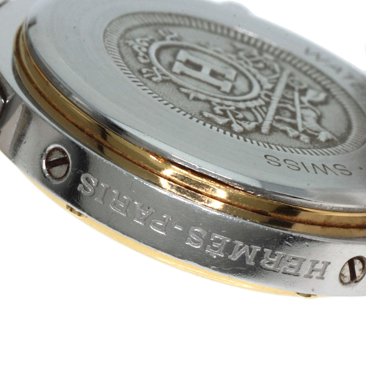 HERMES Watches Quartz Stainless Steel , SSxGP gold Clipper Ivory dial Women Used