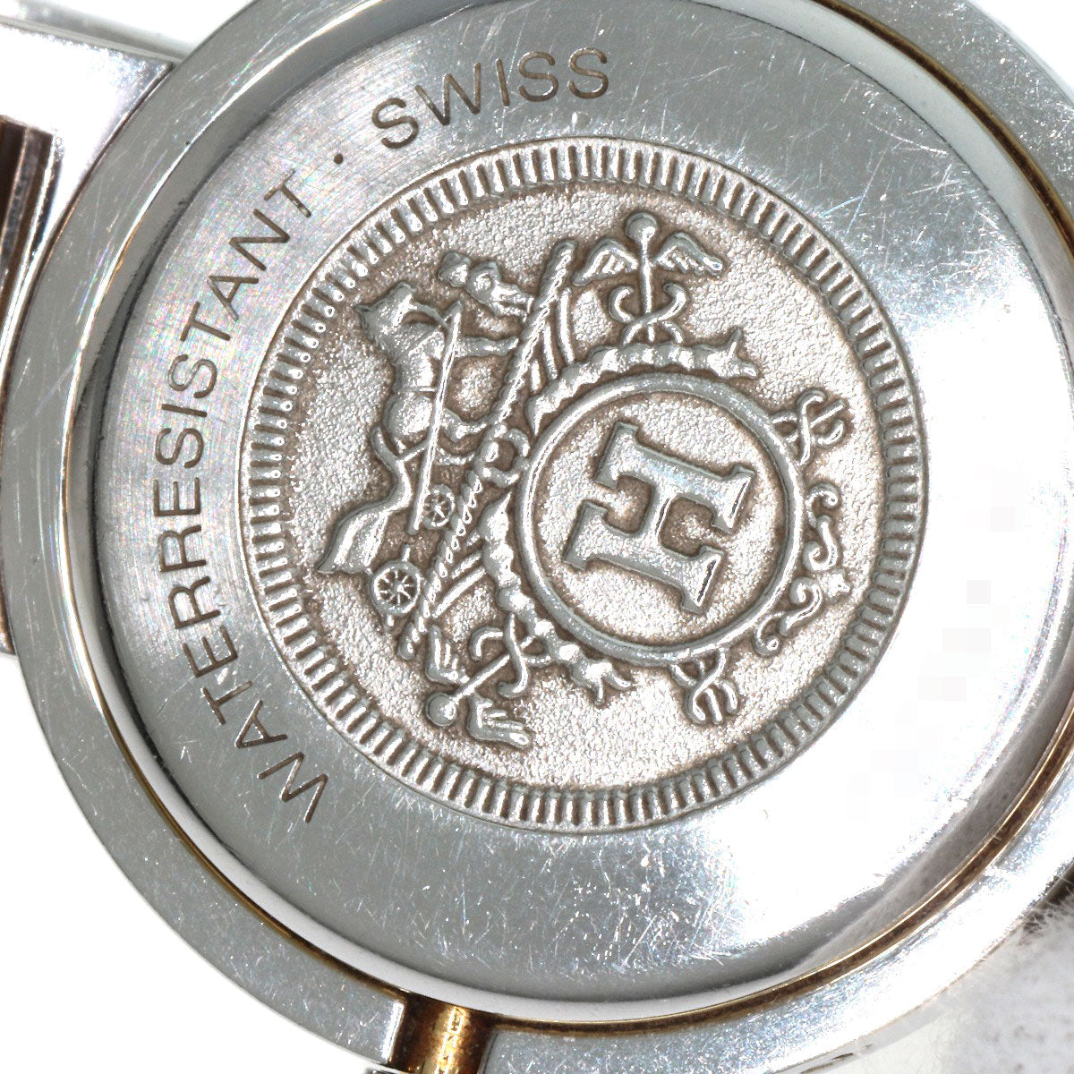 HERMES Watches Quartz Stainless Steel , SSxGP gold Clipper Ivory dial Women Used