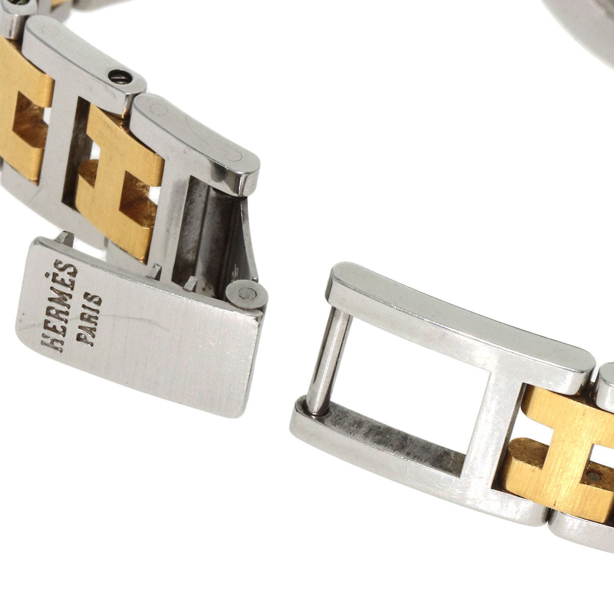 HERMES Watches Quartz Stainless Steel , SSxGP gold Clipper Ivory dial Women Used