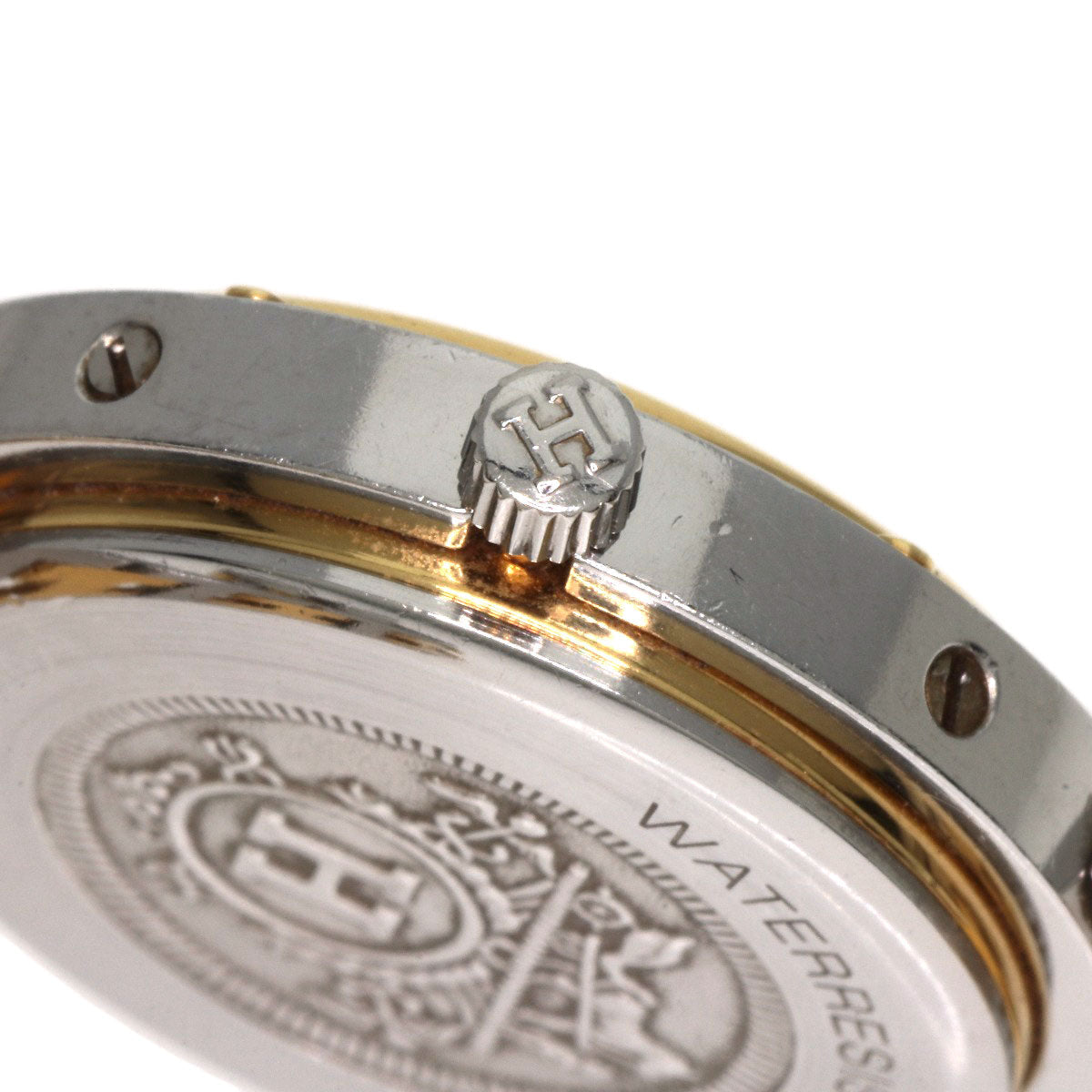 HERMES Watches Quartz Stainless Steel , SSxGP gold Clipper Ivory dial Women Used