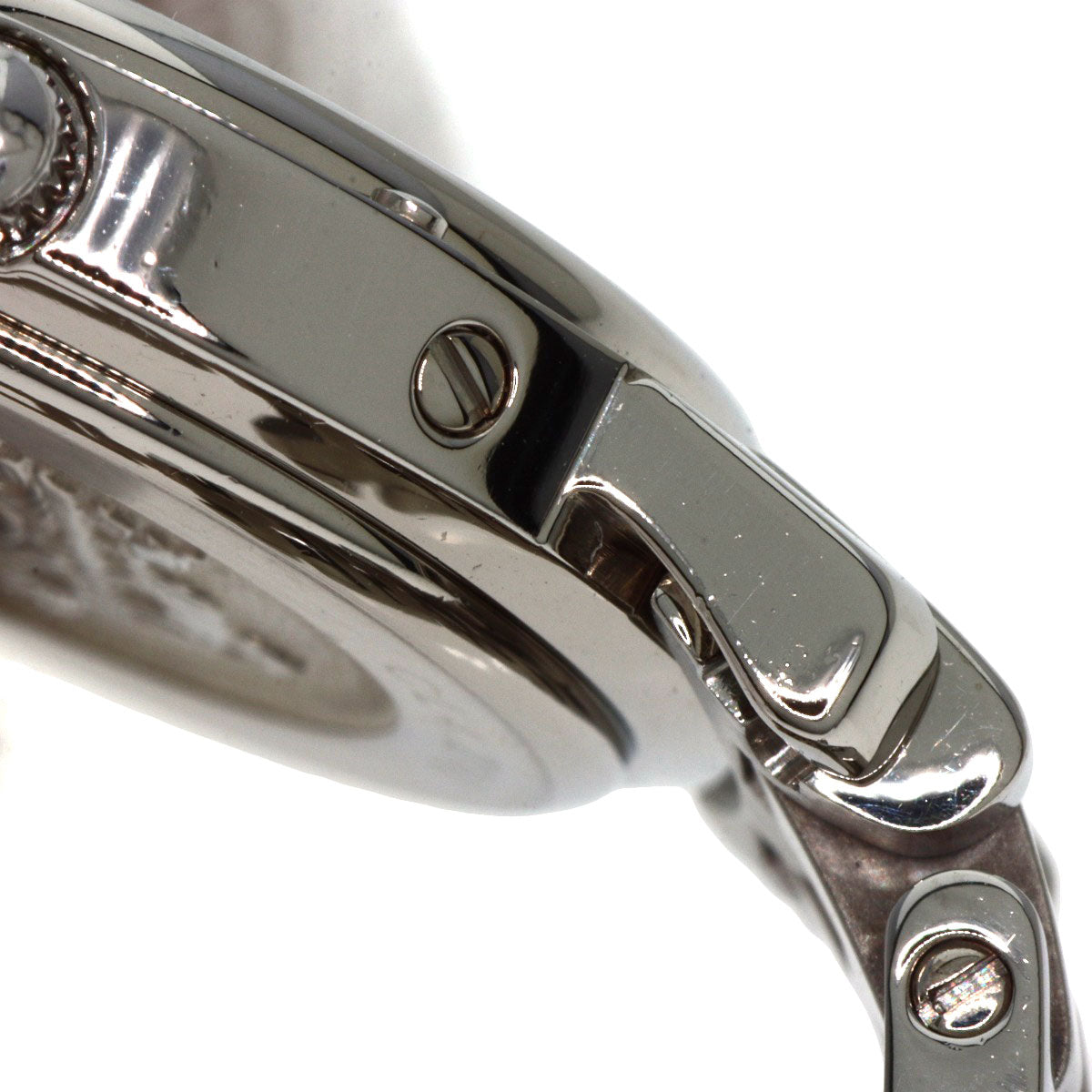 HERMES Watches Quartz CL4.210 Stainless Steel , Stainless Steel Silver Clipper Orange dial Women Used