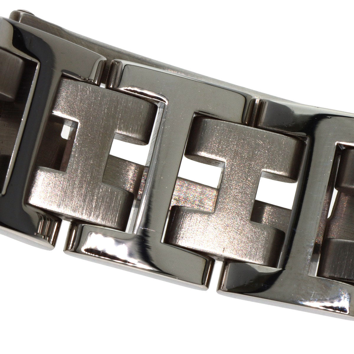 HERMES Watches Quartz CL4.210 Stainless Steel , Stainless Steel Silver Clipper Orange dial Women Used
