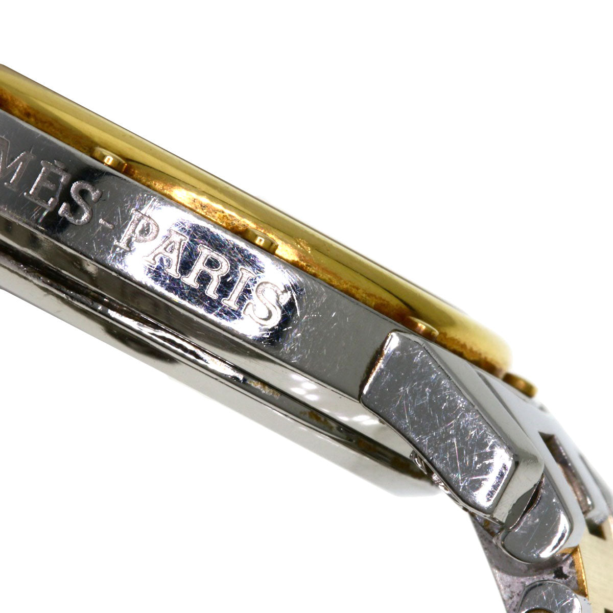 HERMES Watches Quartz CO1.220 Stainless Steel , SSxGP Silver Clipper oval Silver dial Women Used
