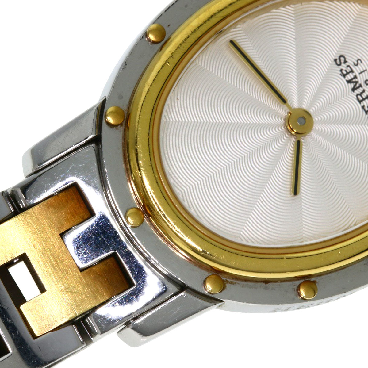 HERMES Watches Quartz CO1.220 Stainless Steel , SSxGP Silver Clipper oval Silver dial Women Used