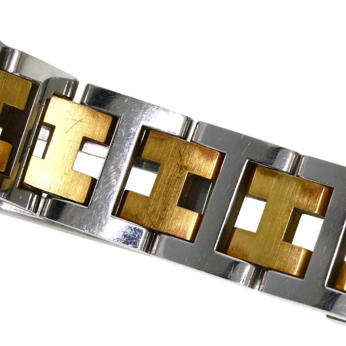 HERMES Watches Quartz CO1.220 Stainless Steel , SSxGP Silver Clipper oval Silver dial Women Used