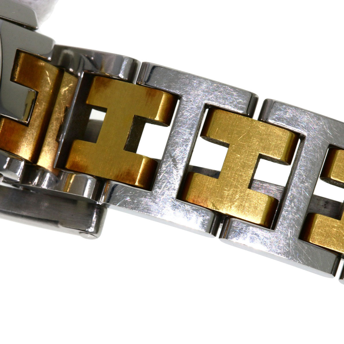 HERMES Watches Quartz CO1.220 Stainless Steel , SSxGP Silver Clipper oval Silver dial Women Used
