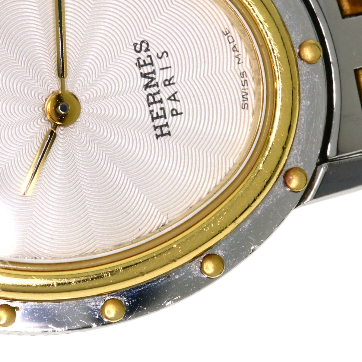 HERMES Watches Quartz CO1.220 Stainless Steel , SSxGP Silver Clipper oval Silver dial Women Used