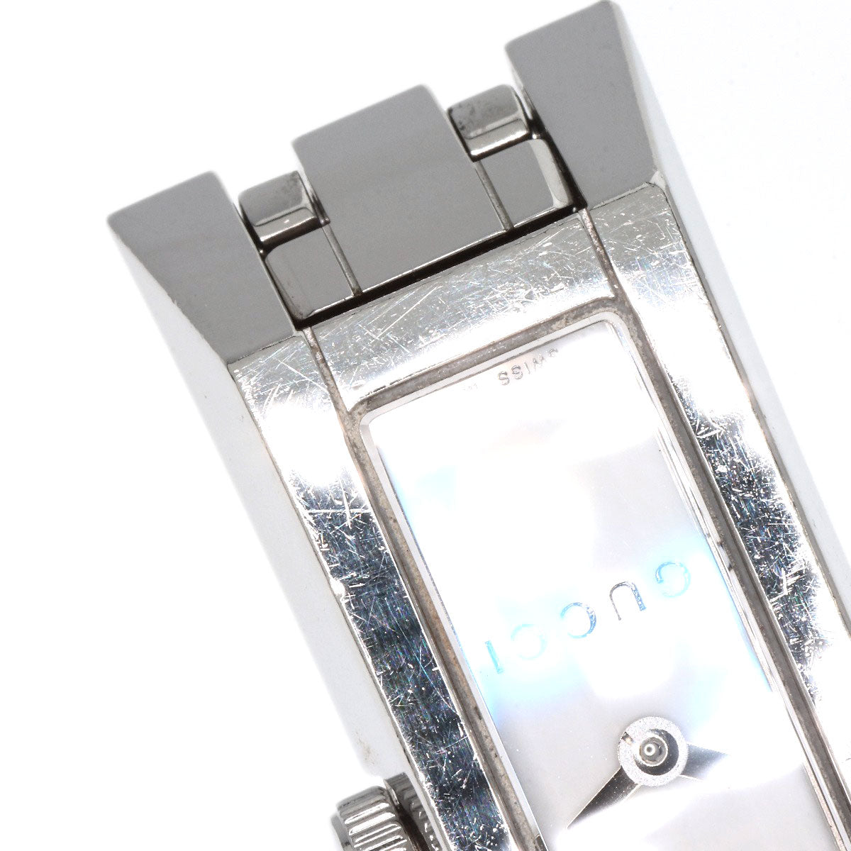 GUCCI Watches Quartz 110 Stainless Steel Silver Square Face 3P Diamond white dial