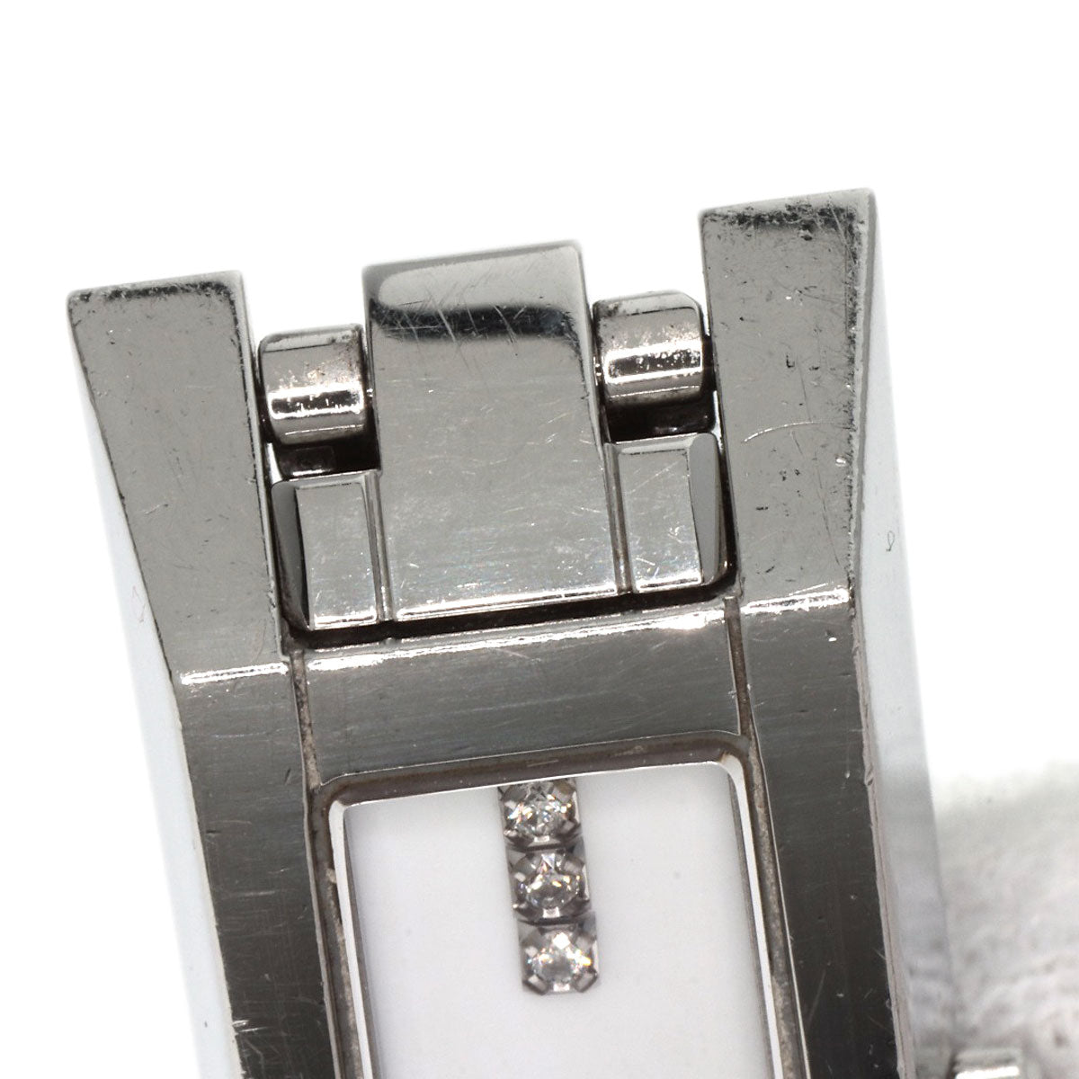 GUCCI Watches Quartz 110 Stainless Steel Silver Square Face 3P Diamond white dial
