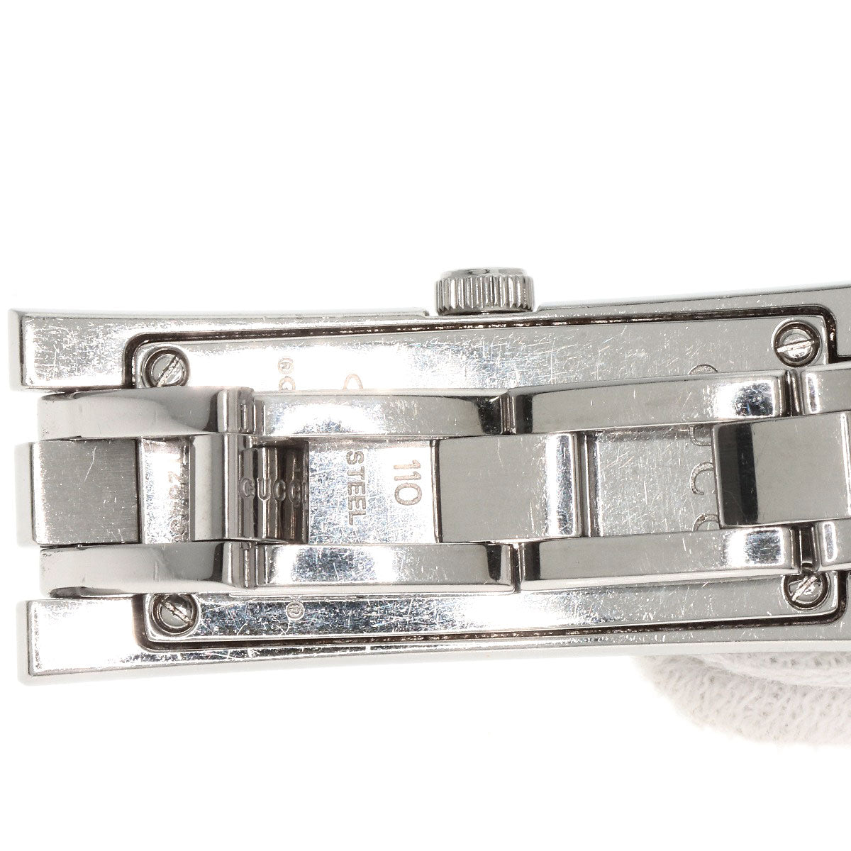 GUCCI Watches Quartz 110 Stainless Steel Silver Square Face 3P Diamond white dial