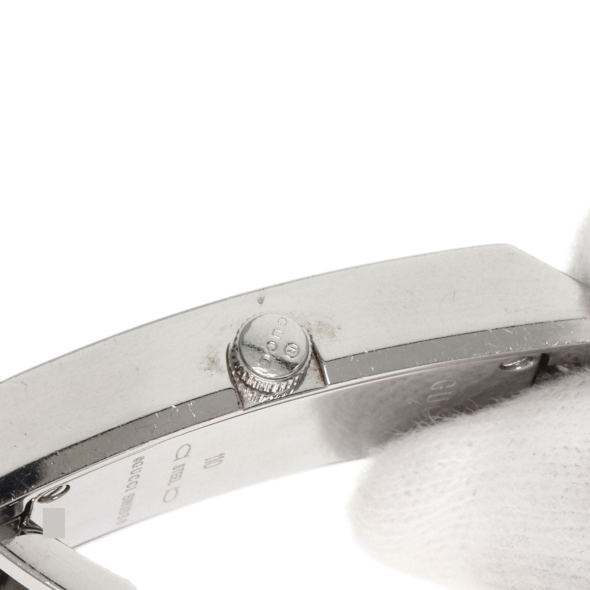 GUCCI Watches Quartz 110 Stainless Steel Silver Square Face 3P Diamond white dial