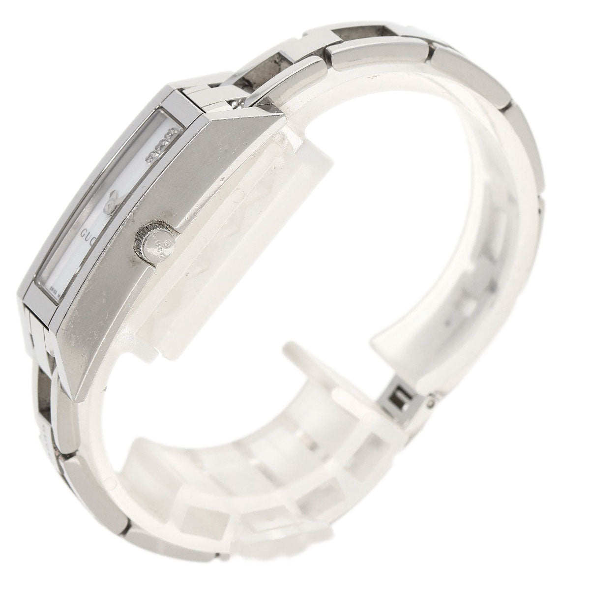 GUCCI Watches Quartz 110 Stainless Steel Silver Square Face 3P Diamond white dial