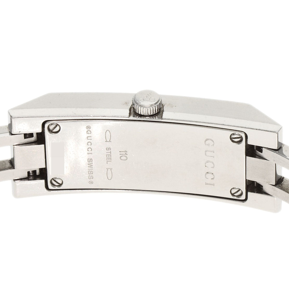 GUCCI Watches Quartz 110 Stainless Steel Silver Square Face 3P Diamond white dial