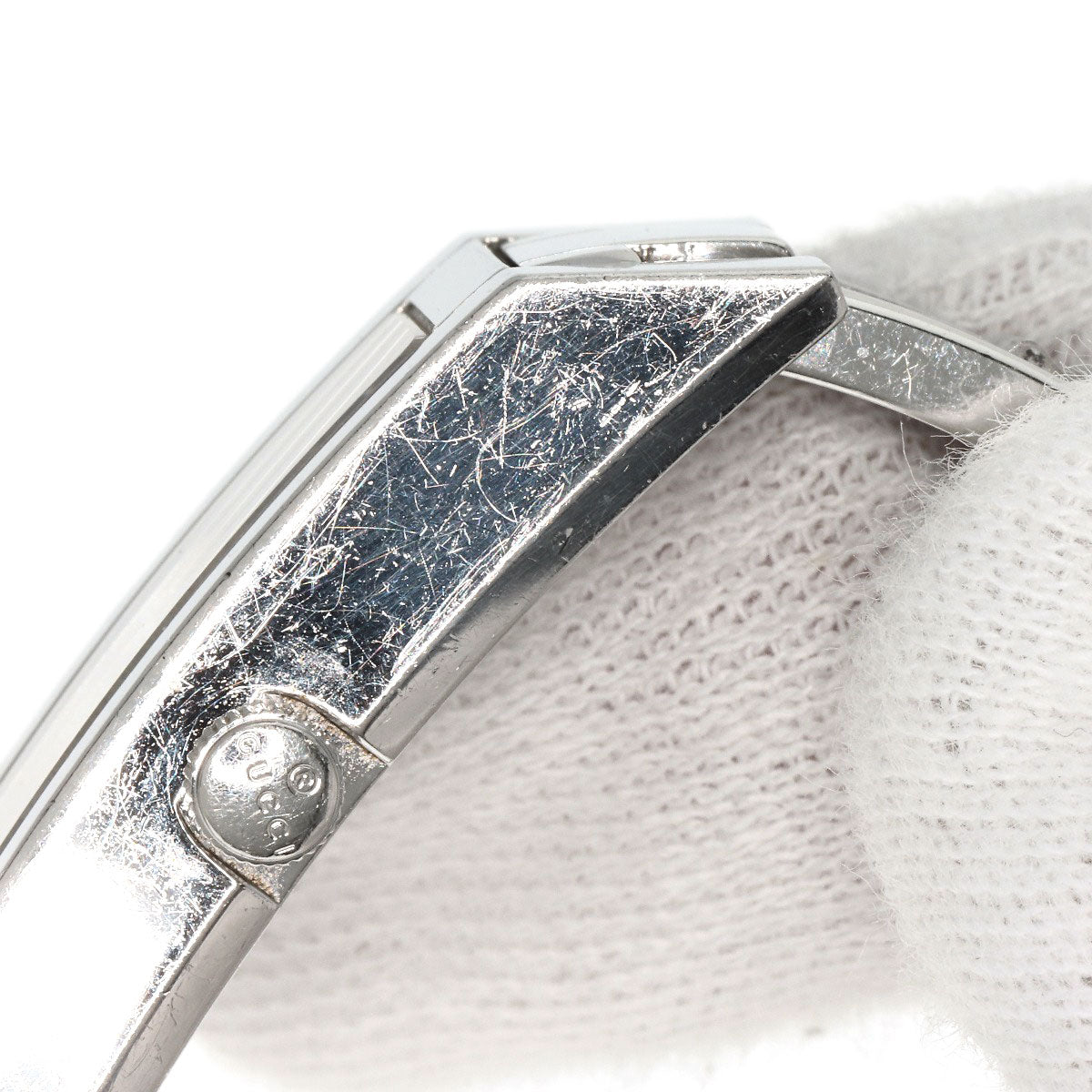 GUCCI Watches Quartz 110 Stainless Steel Silver Square Face 3P Diamond white dial