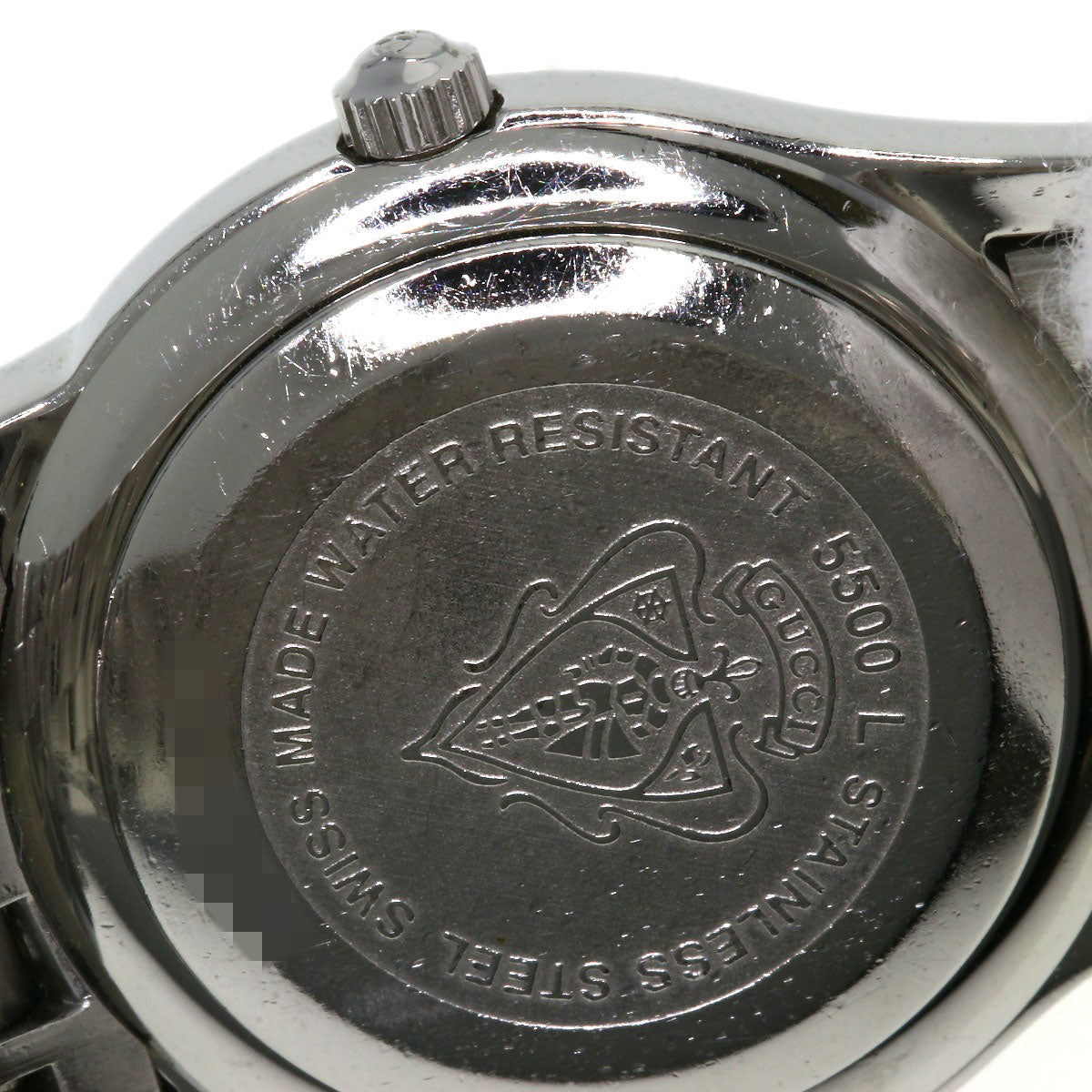 GUCCI Watches Quartz 5500L Stainless Steel , Stainless Steel Silver Round face Silver dial Women Used