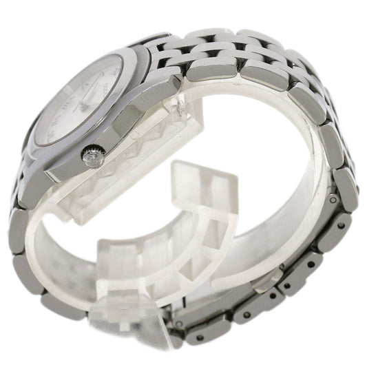 GUCCI Watches Quartz 5500L Stainless Steel , Stainless Steel Silver Round face Silver dial Women Used