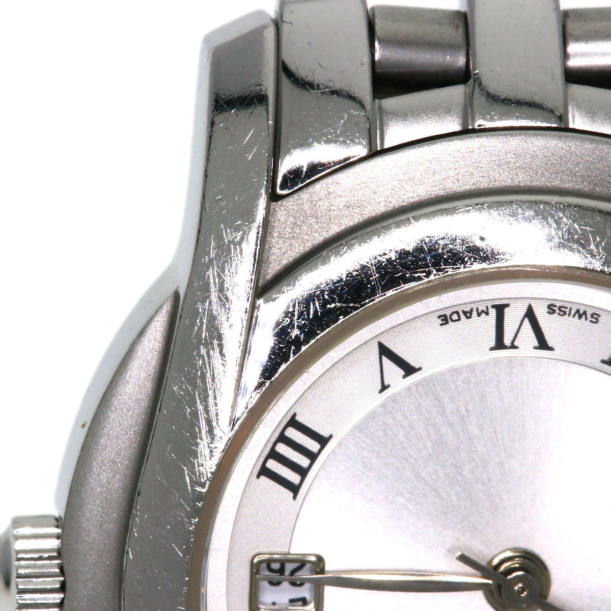 GUCCI Watches Quartz 5500L Stainless Steel , Stainless Steel Silver Round face Silver dial Women Used