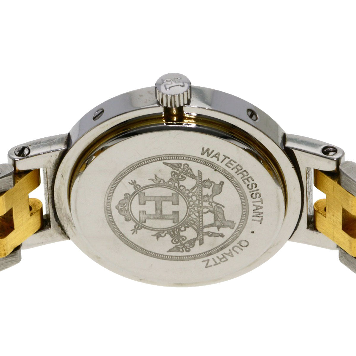 HERMES Watches Quartz Stainless Steel , SSxGP gold Clipper Ivory dial Women Used
