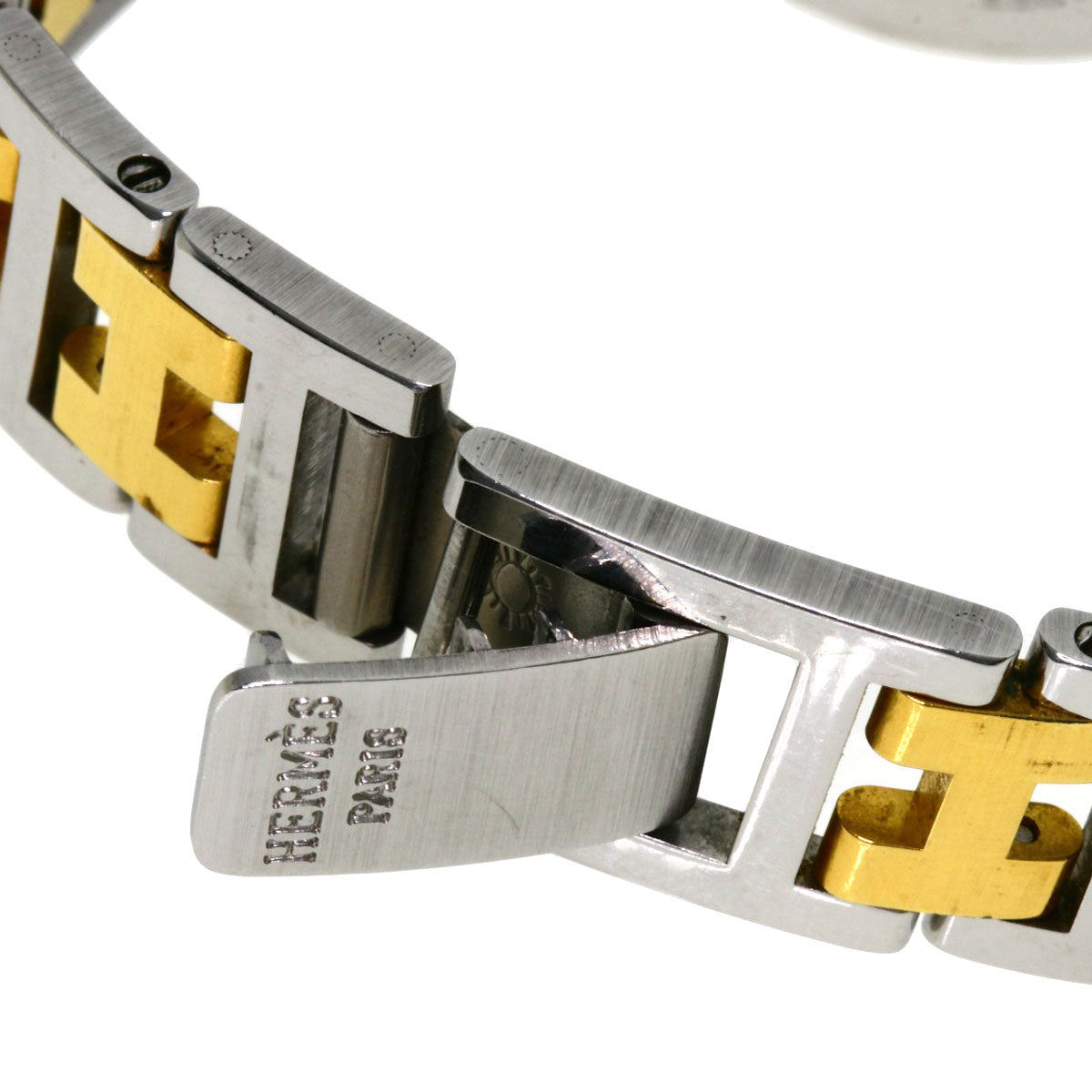 HERMES Watches Quartz Stainless Steel , SSxGP gold Clipper Ivory dial Women Used