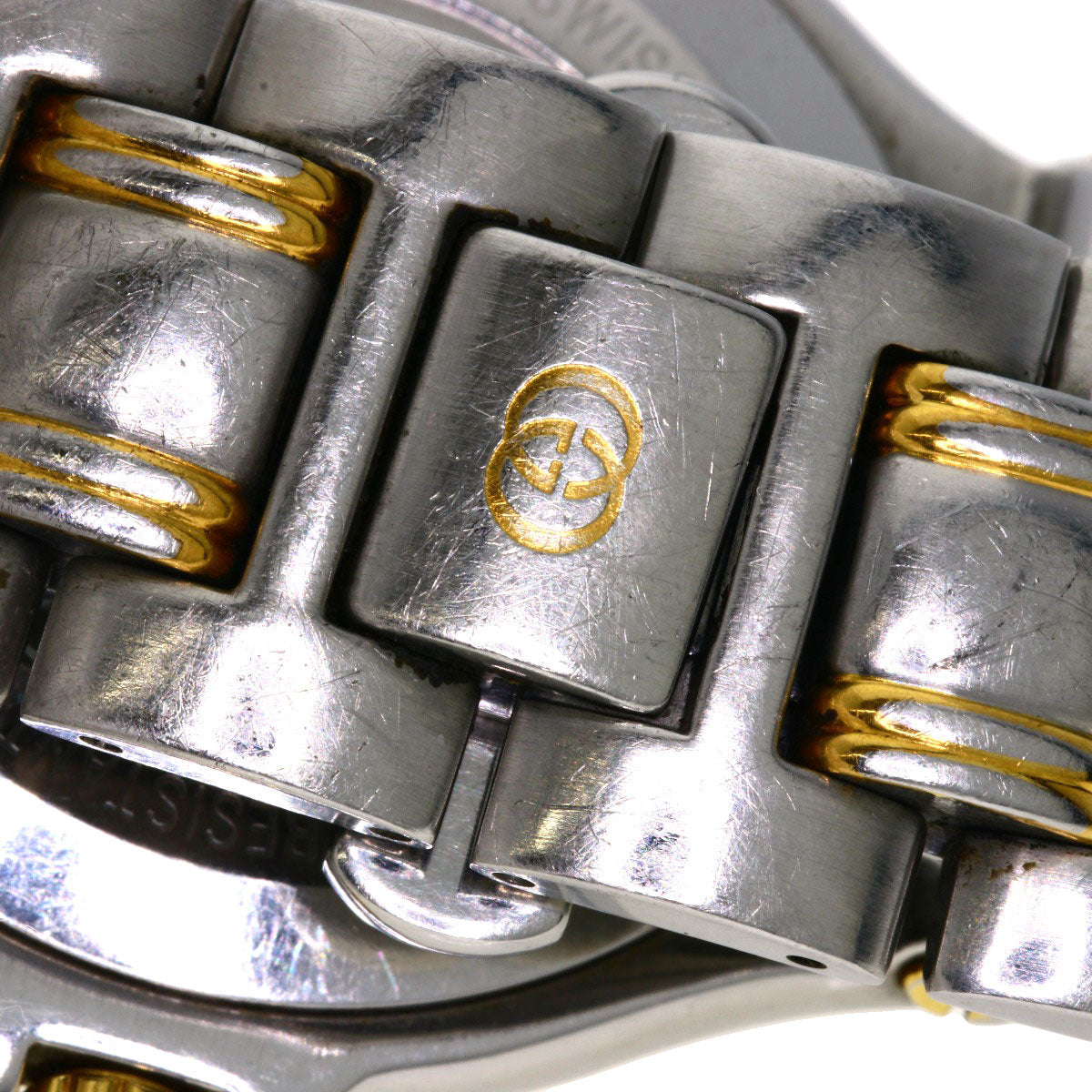 GUCCI Watches Quartz 9040M Stainless Steel , SSxGP gold Round face Ivory dial mens Used
