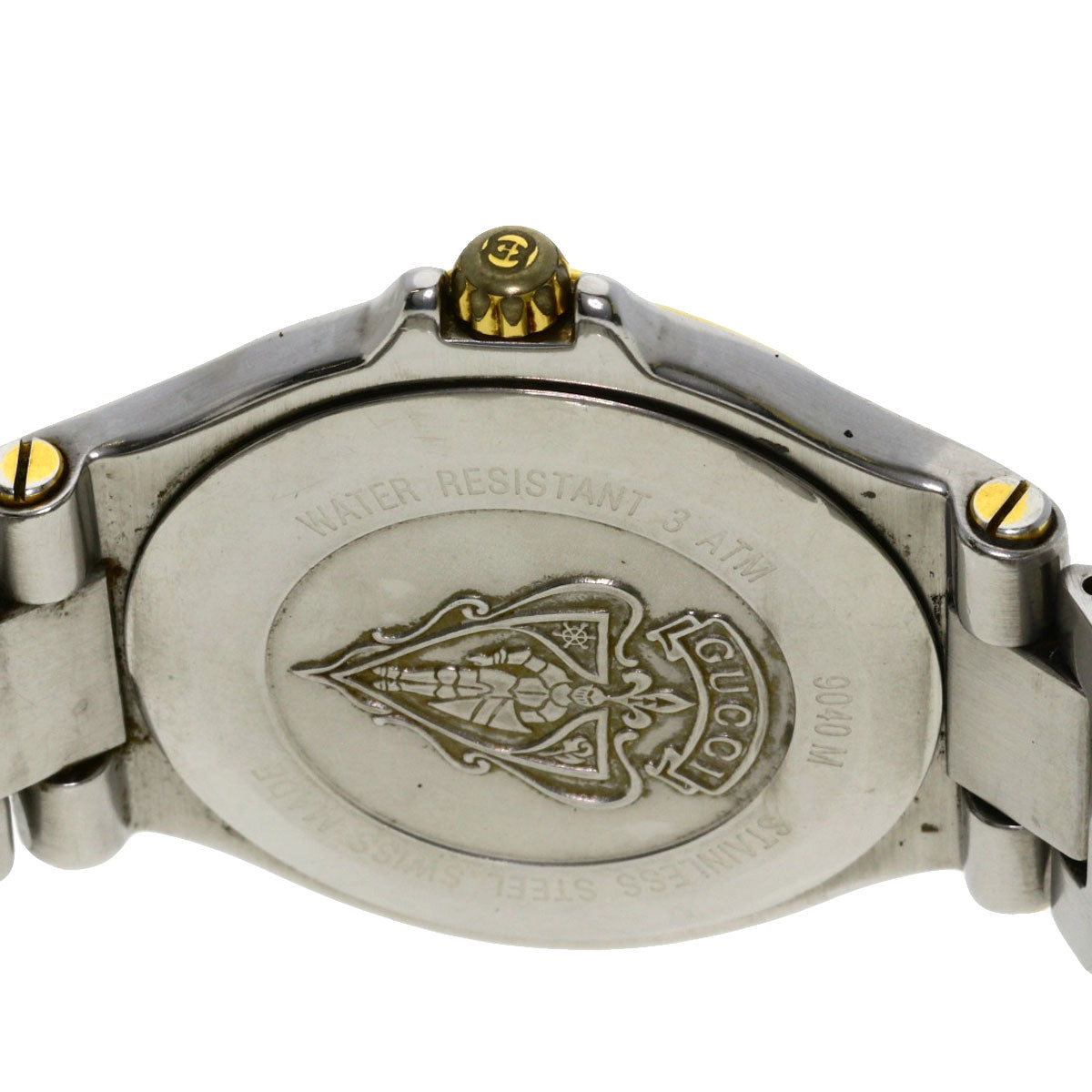 GUCCI Watches Quartz 9040M Stainless Steel , SSxGP gold Round face Ivory dial mens Used