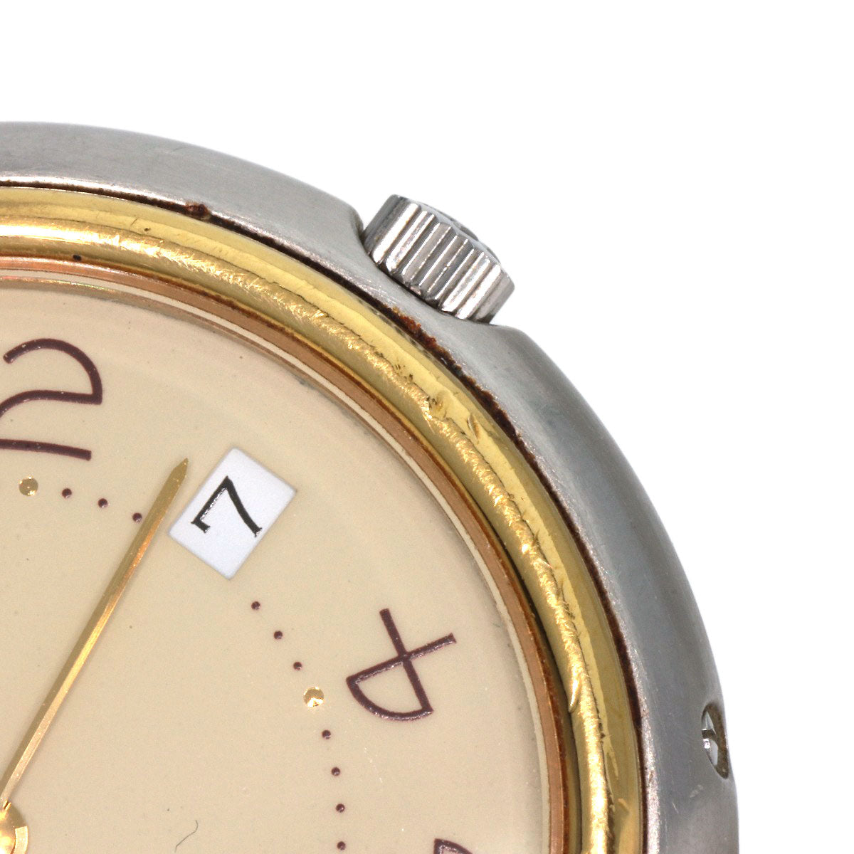 HERMES Watches Quartz Stainless Steel , SSxGP gold profile cream dial mens Used