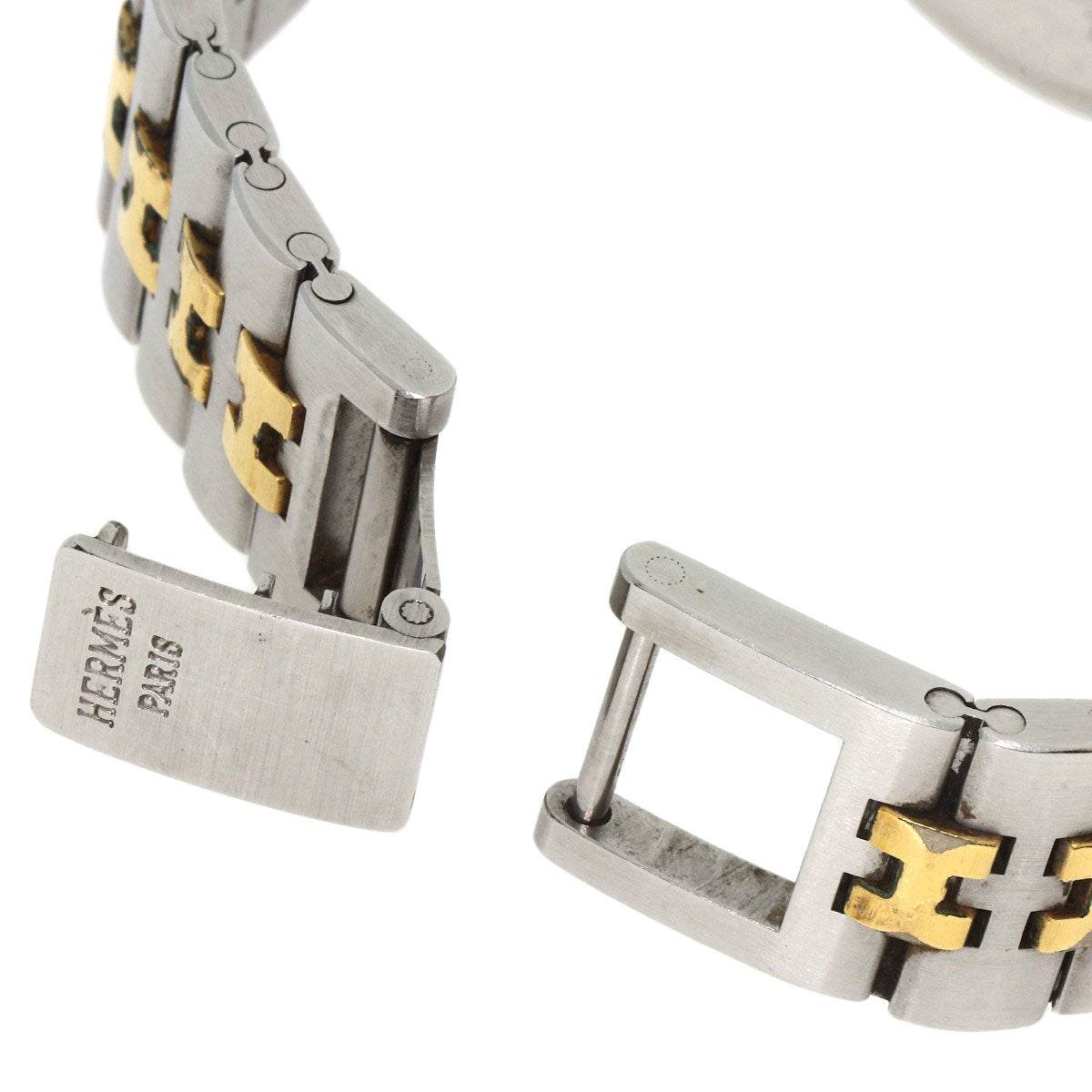 HERMES Watches Quartz Stainless Steel , SSxGP gold profile cream dial mens Used