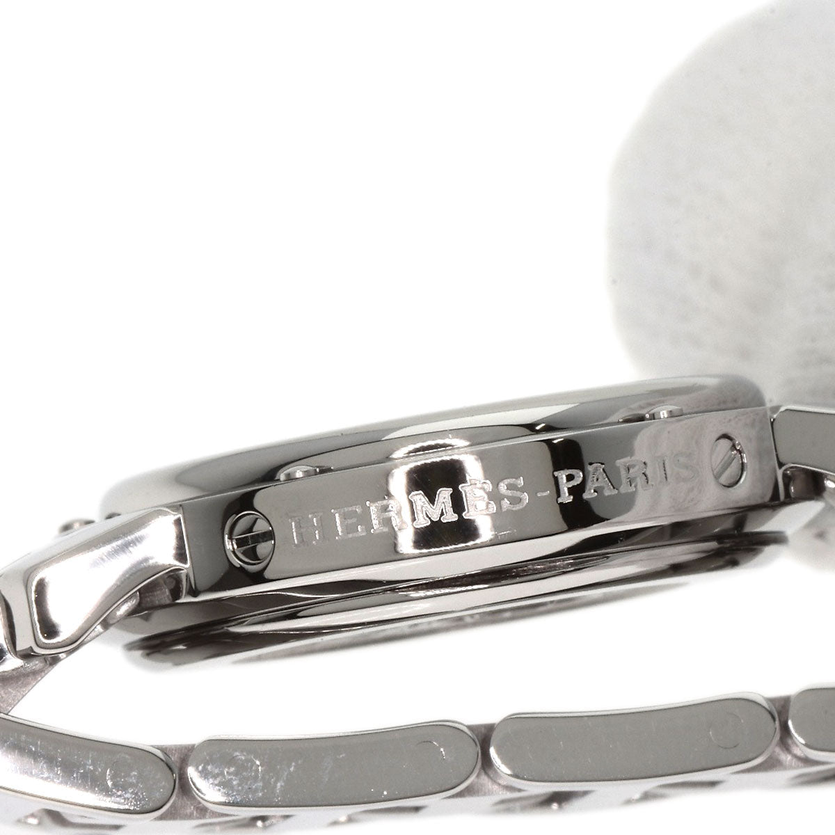 HERMES Watches Quartz CL4.210 Stainless Steel , Stainless Steel Silver Clipper white dial Women Used