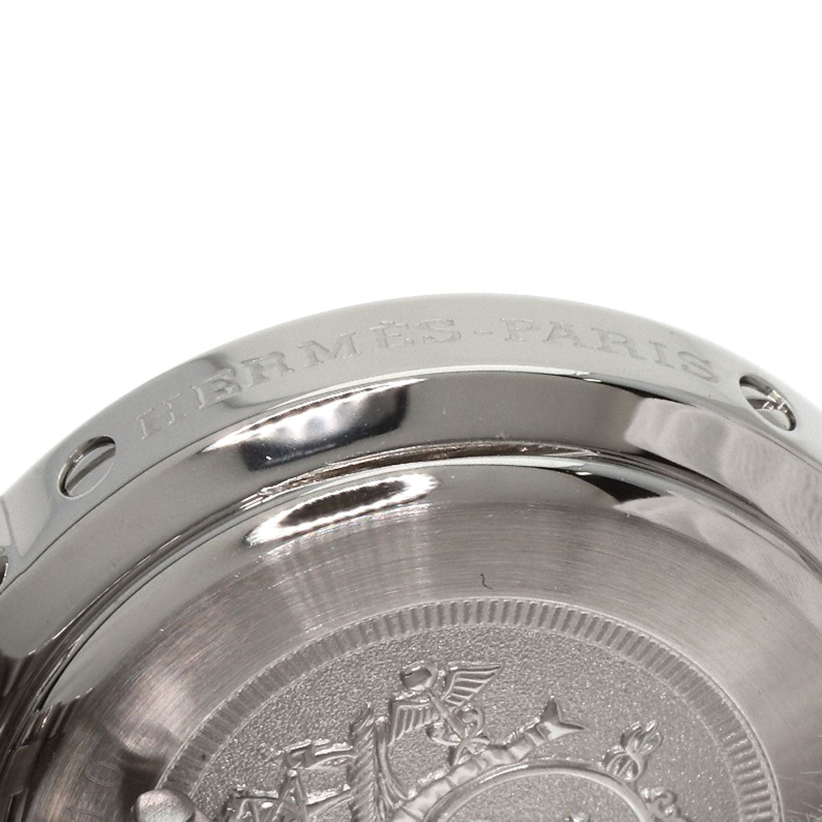 HERMES Watches Quartz CL4.210 Stainless Steel , Stainless Steel Silver Clipper white dial Women Used