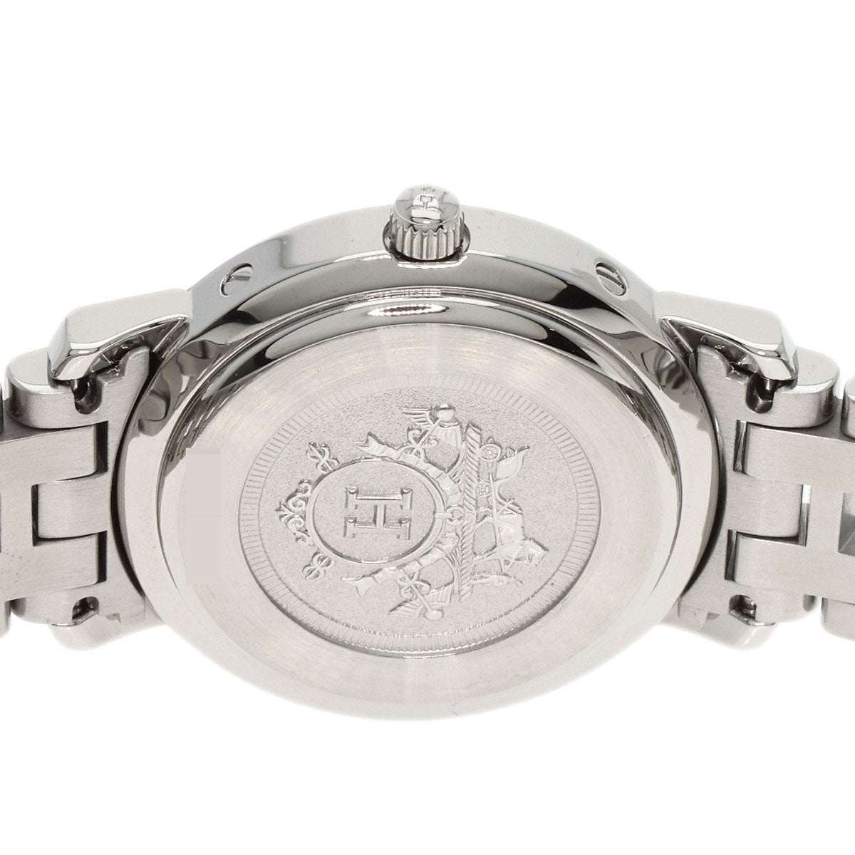 HERMES Watches Quartz CL4.210 Stainless Steel , Stainless Steel Silver Clipper white dial Women Used