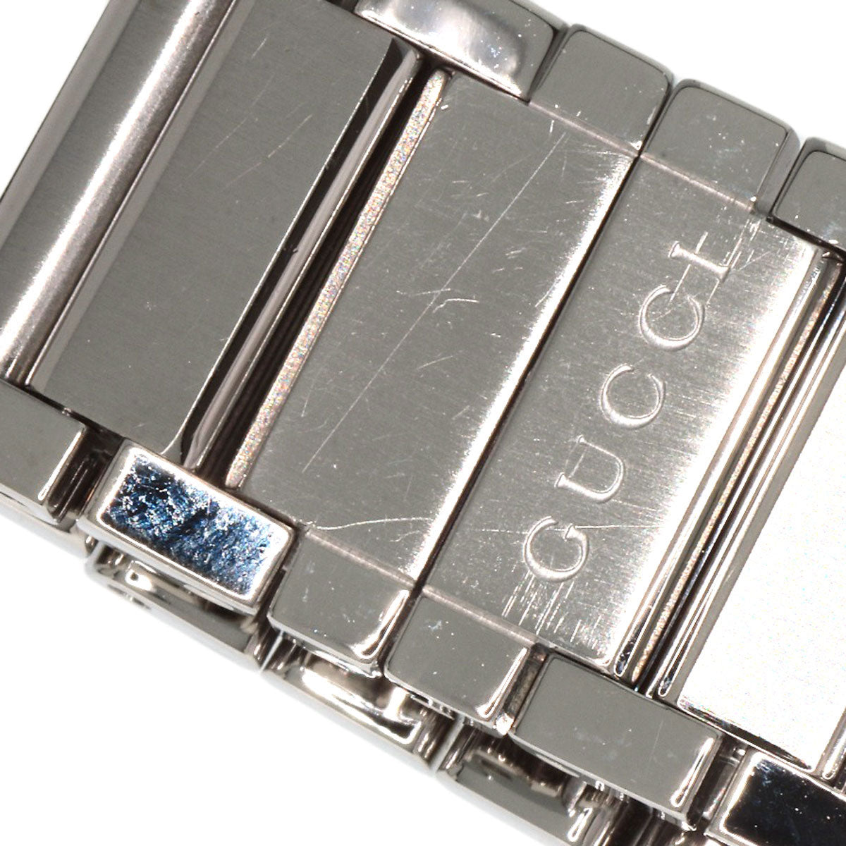 GUCCI Watches Quartz 111L Stainless Steel , Stainless Steel Silver Square face Ivory dial Women Used