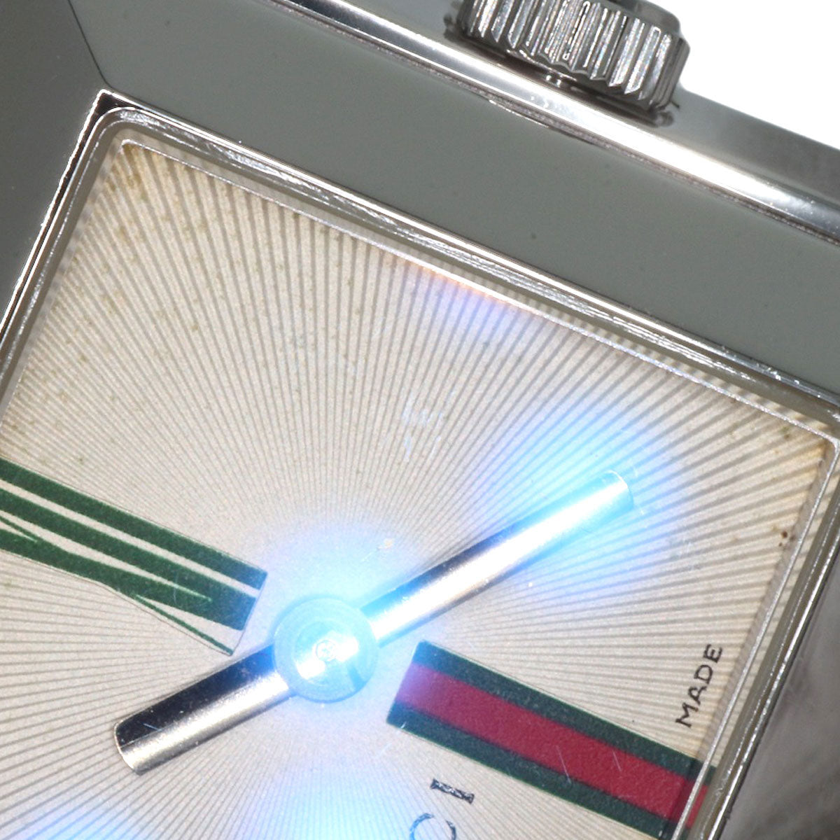 GUCCI Watches Quartz 111L Stainless Steel , Stainless Steel Silver Square face Ivory dial Women Used