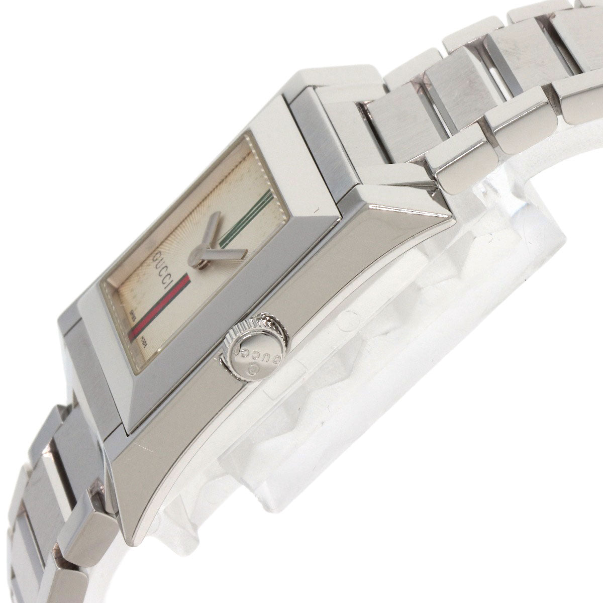 GUCCI Watches Quartz 111L Stainless Steel Silver Square face Ivory dial