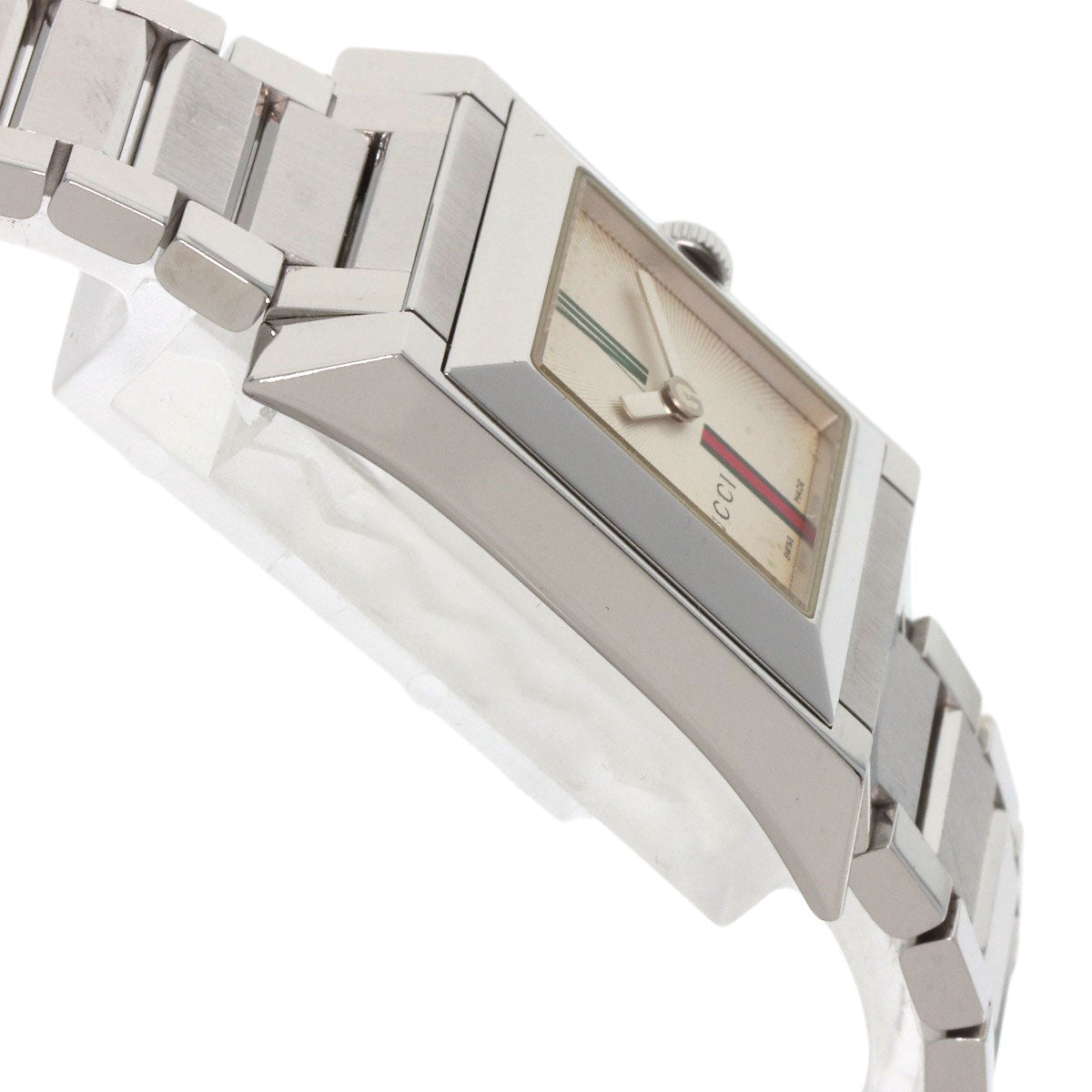 GUCCI Watches Quartz 111L Stainless Steel Silver Square face Ivory dial