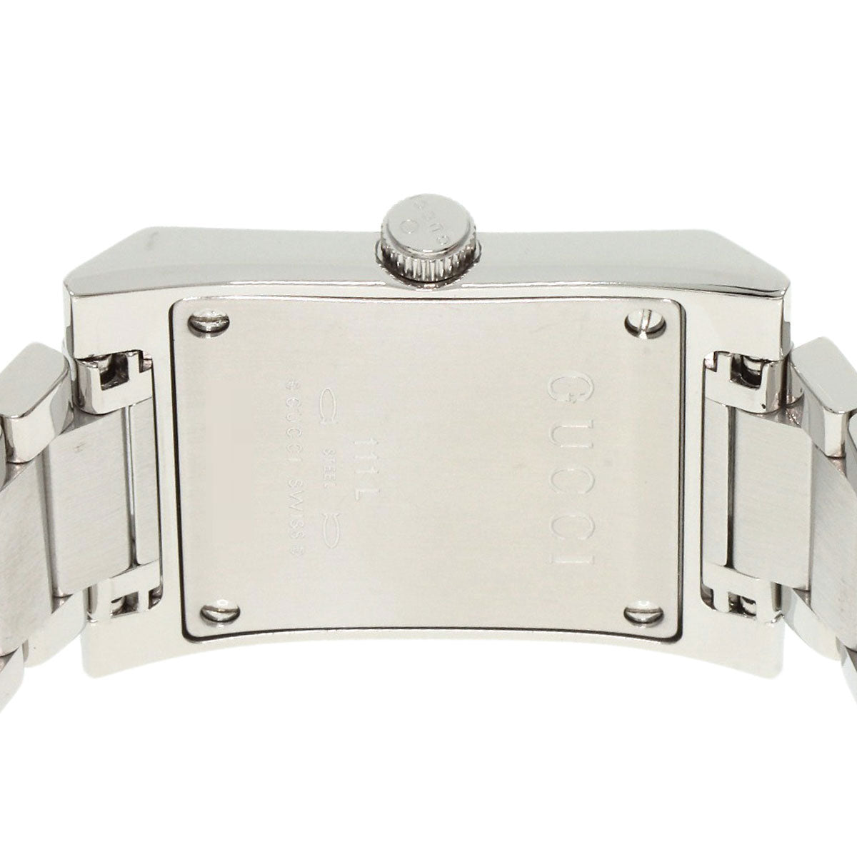 GUCCI Watches Quartz 111L Stainless Steel Silver Square face Ivory dial