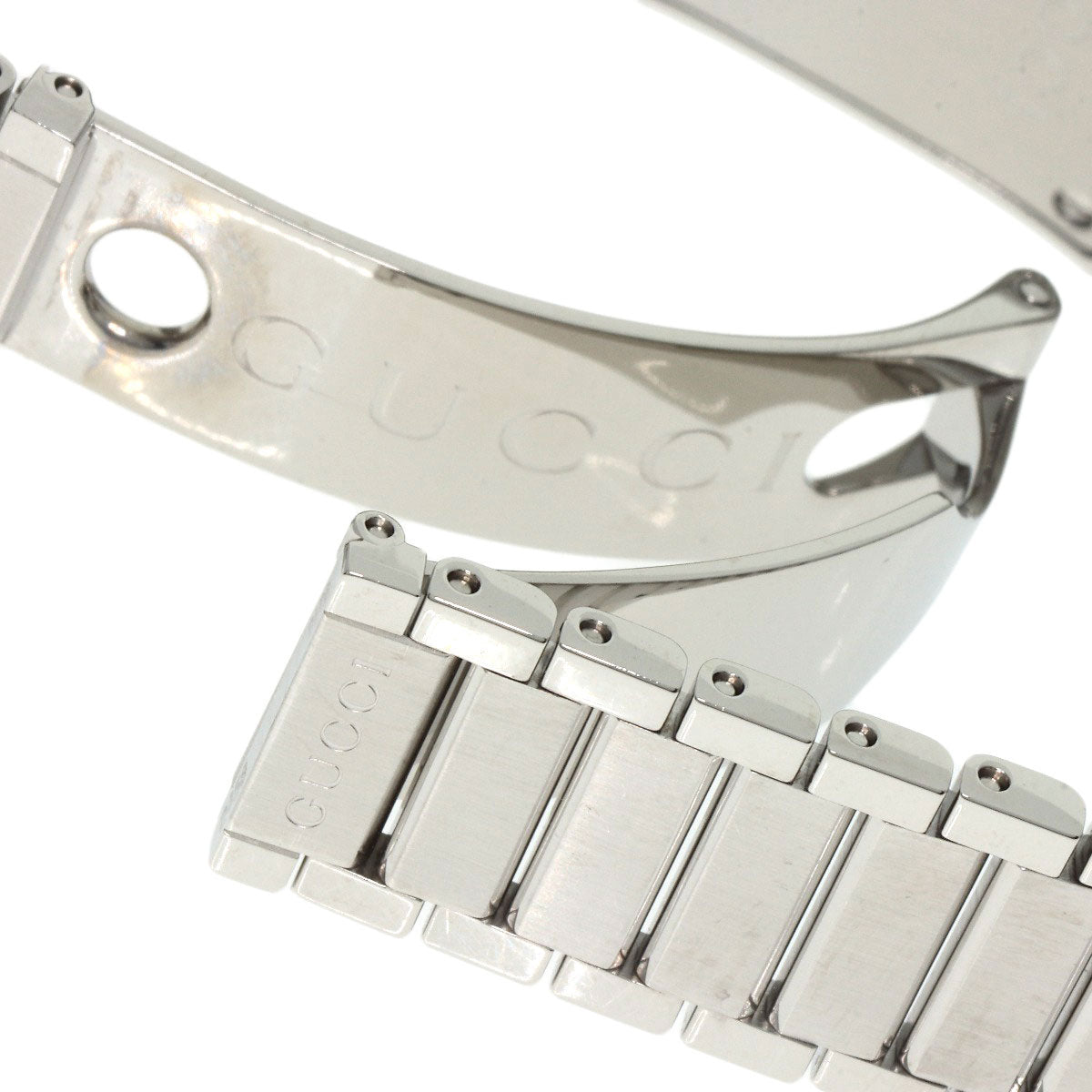 GUCCI Watches Quartz 111L Stainless Steel Silver Square face Ivory dial