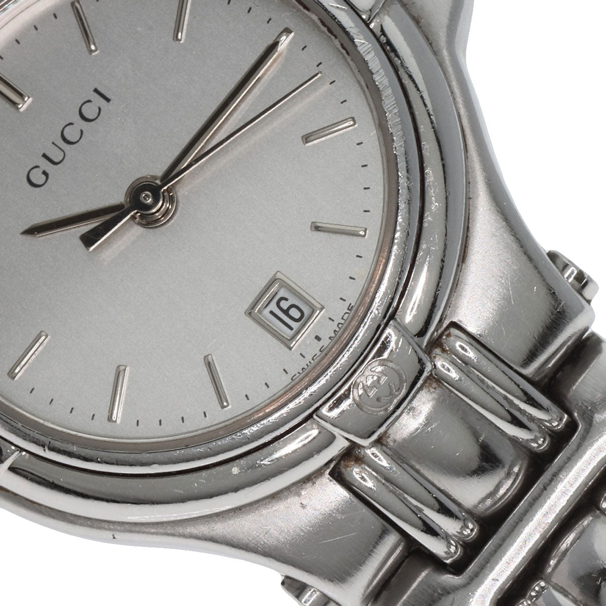 GUCCI Watches Quartz 9040L Stainless Steel Silver Round face Silver dial