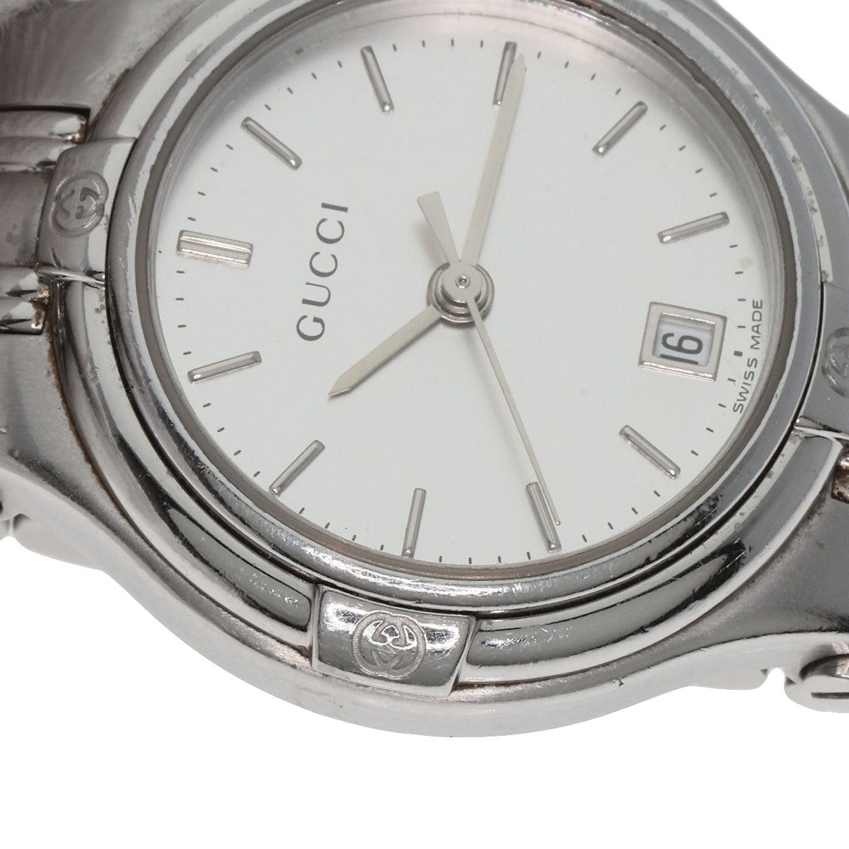 GUCCI Watches Quartz 9040L Stainless Steel Silver Round face Silver dial