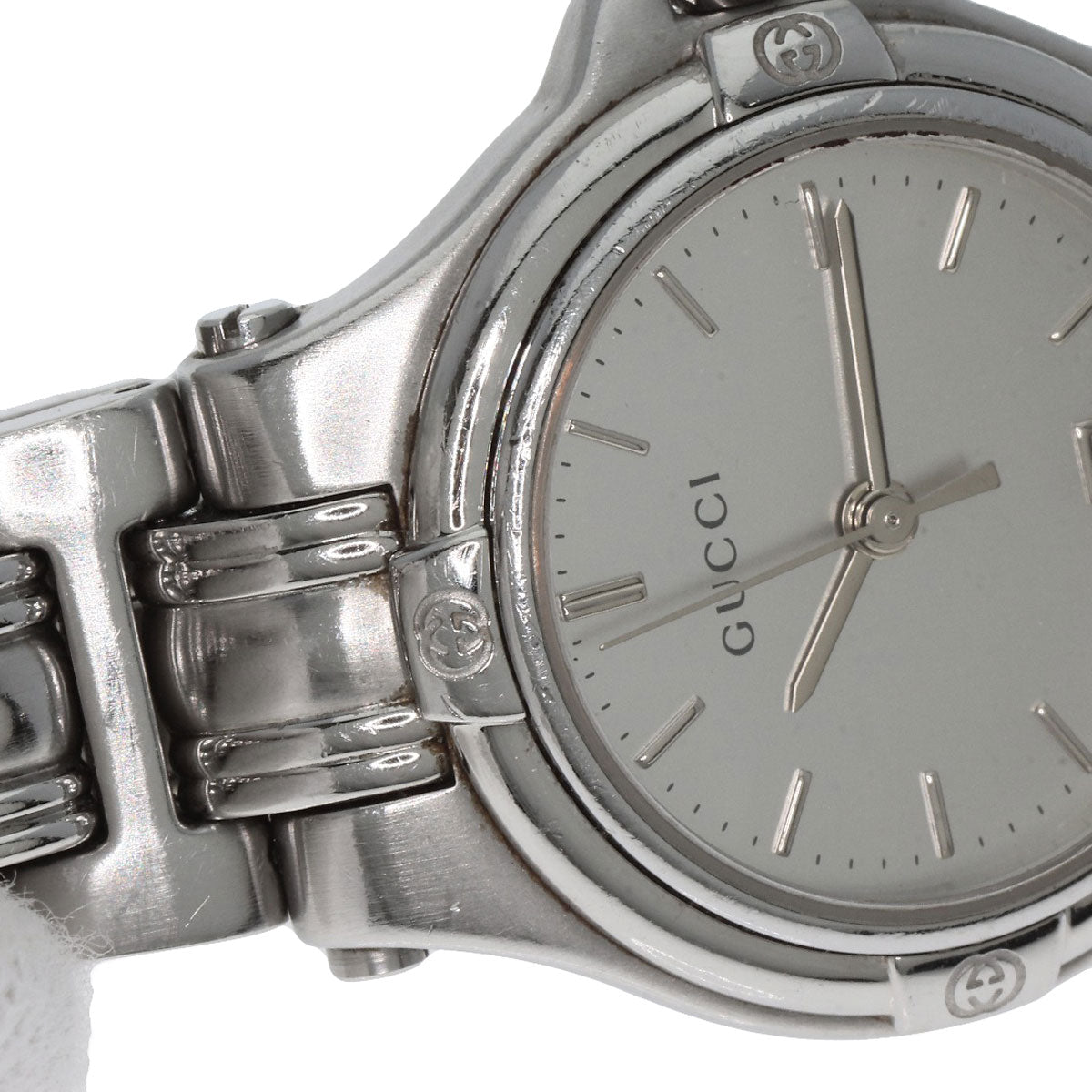 GUCCI Watches Quartz 9040L Stainless Steel Silver Round face Silver dial