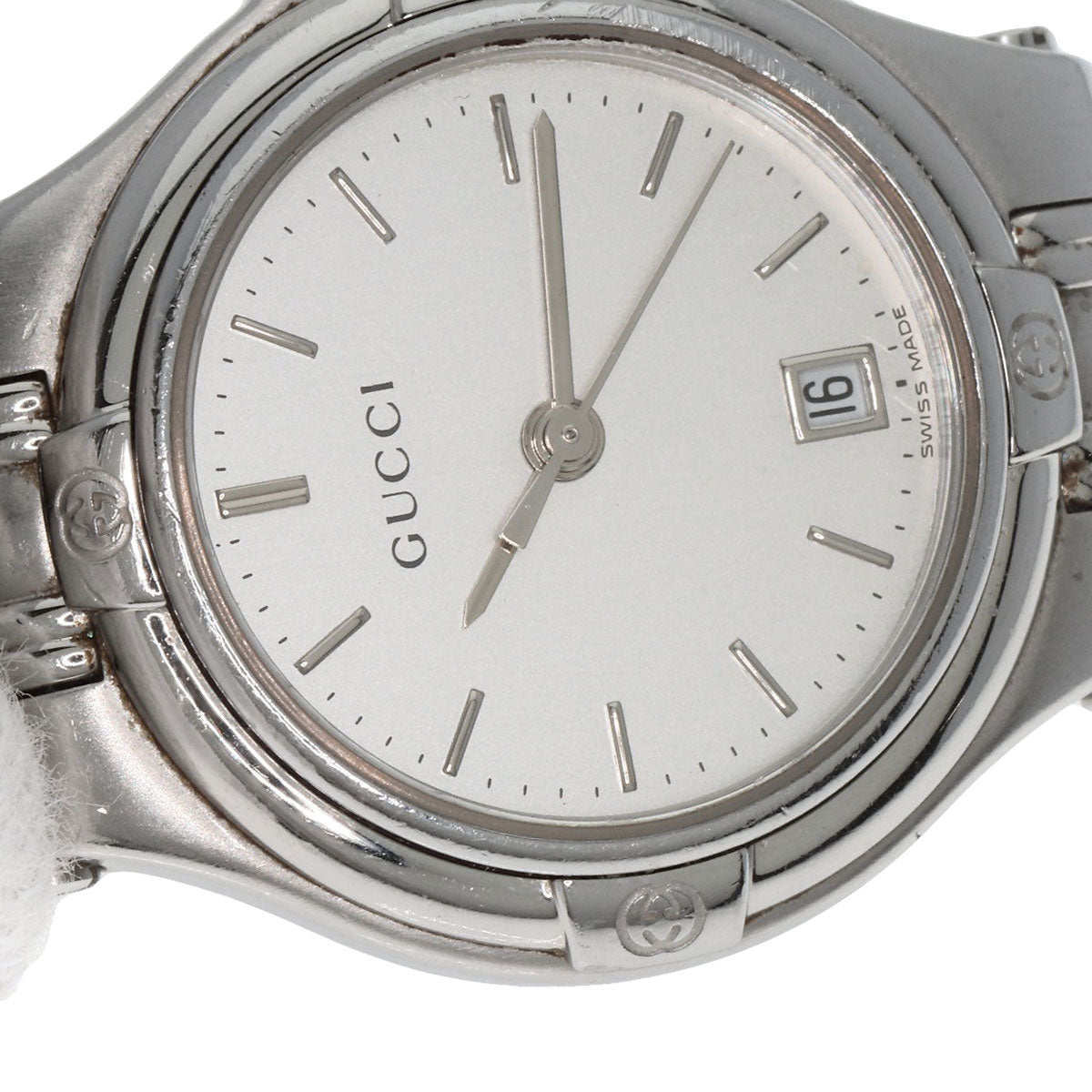 GUCCI Watches Quartz 9040L Stainless Steel Silver Round face Silver dial