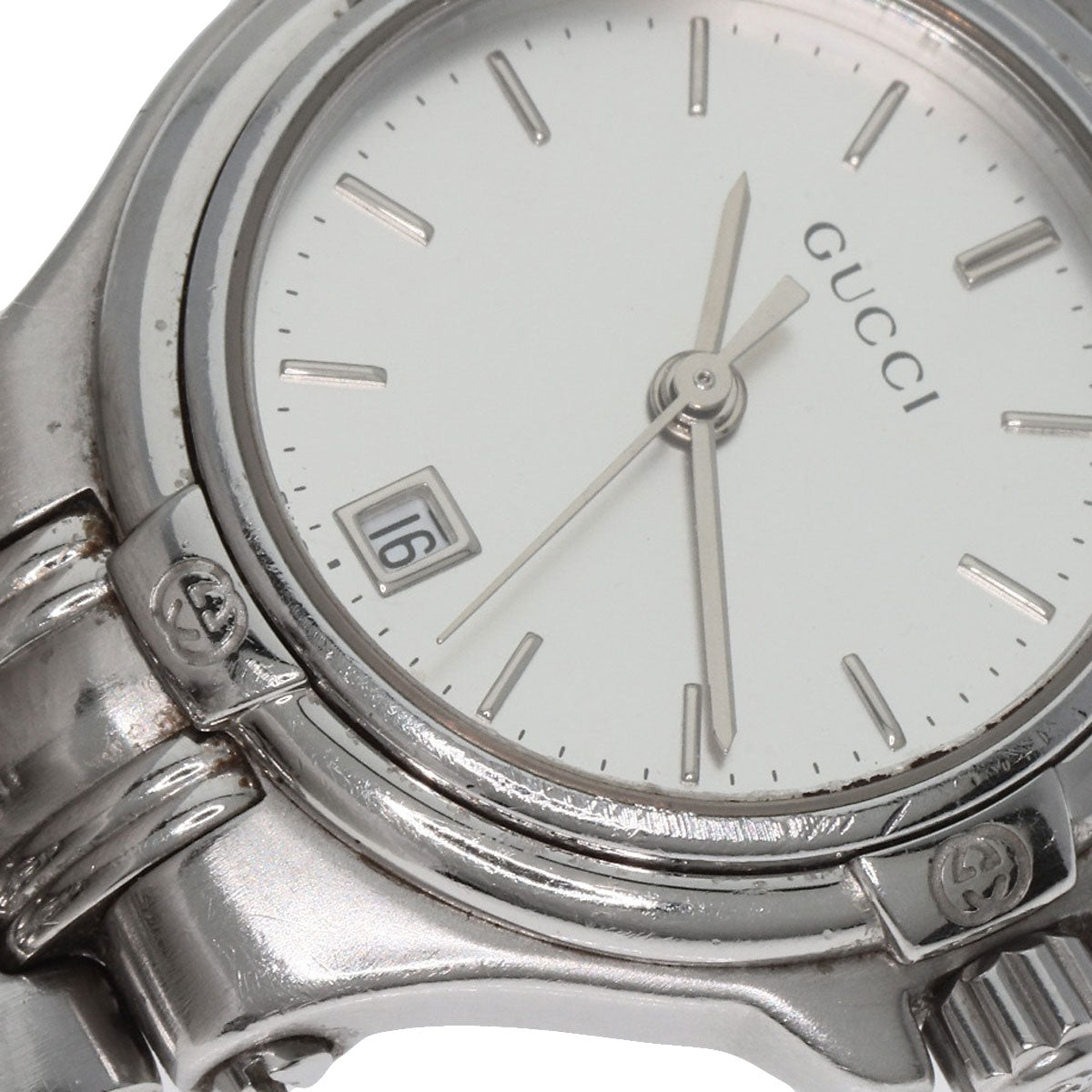 GUCCI Watches Quartz 9040L Stainless Steel Silver Round face Silver dial