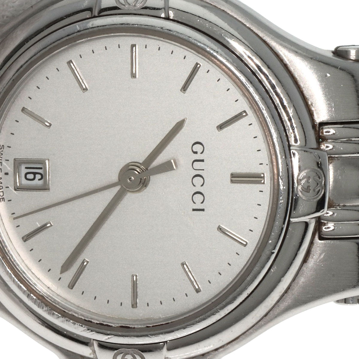 GUCCI Watches Quartz 9040L Stainless Steel Silver Round face Silver dial