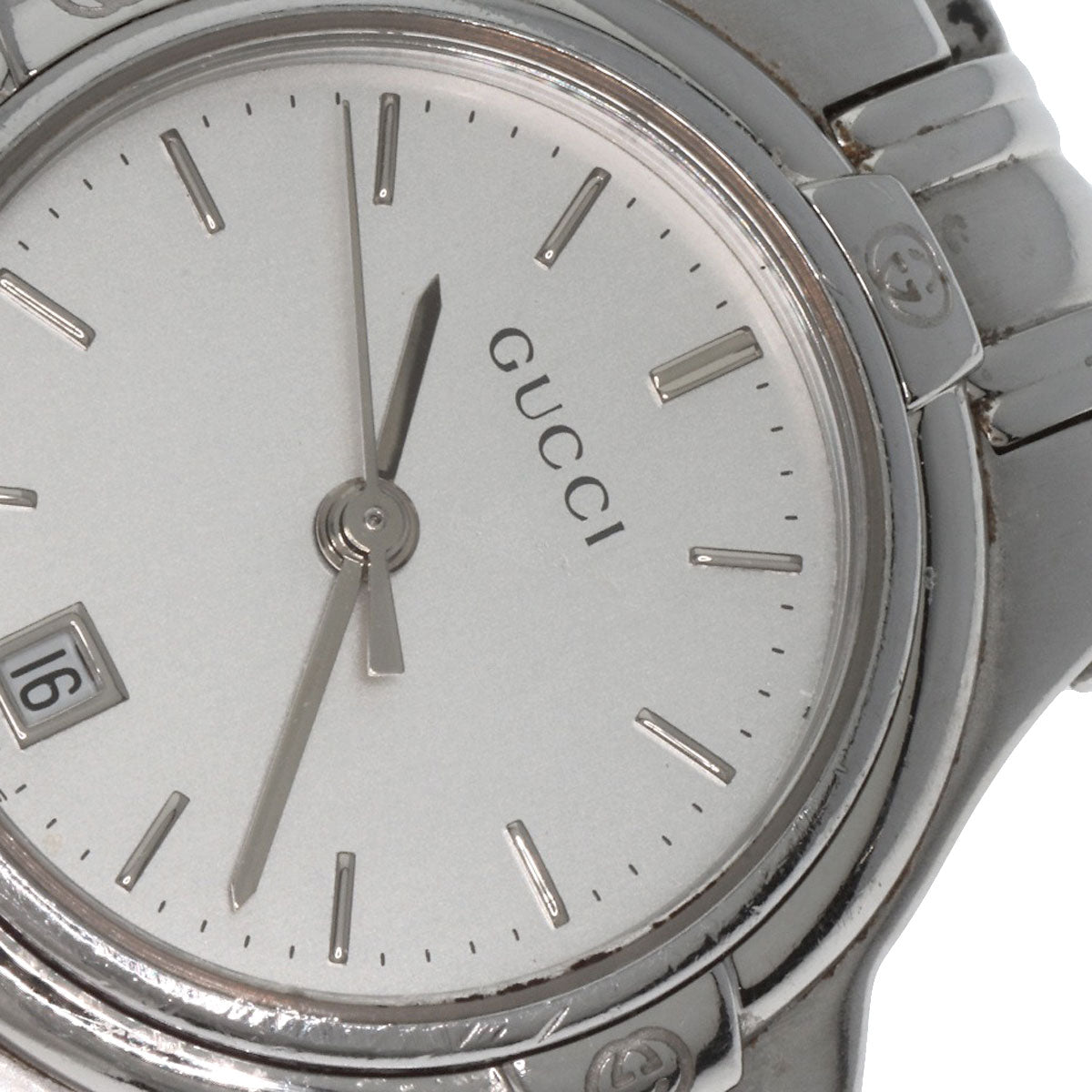 GUCCI Watches Quartz 9040L Stainless Steel Silver Round face Silver dial