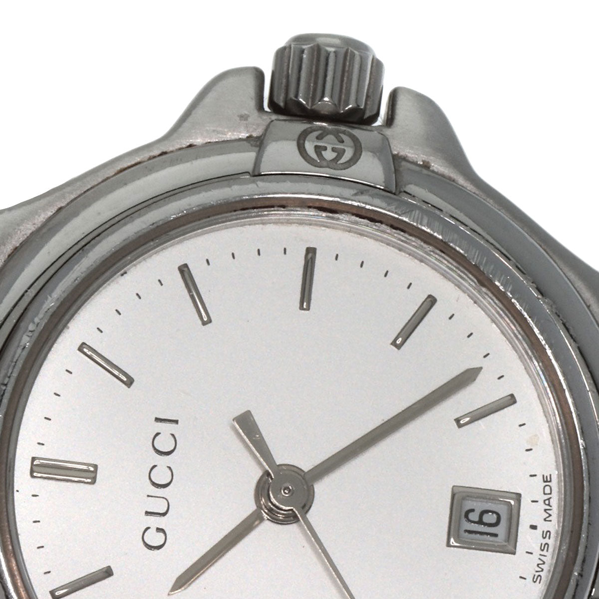 GUCCI Watches Quartz 9040L Stainless Steel Silver Round face Silver dial