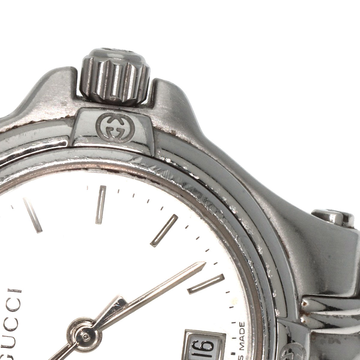 GUCCI Watches Quartz 9040L Stainless Steel Silver Round face Silver dial