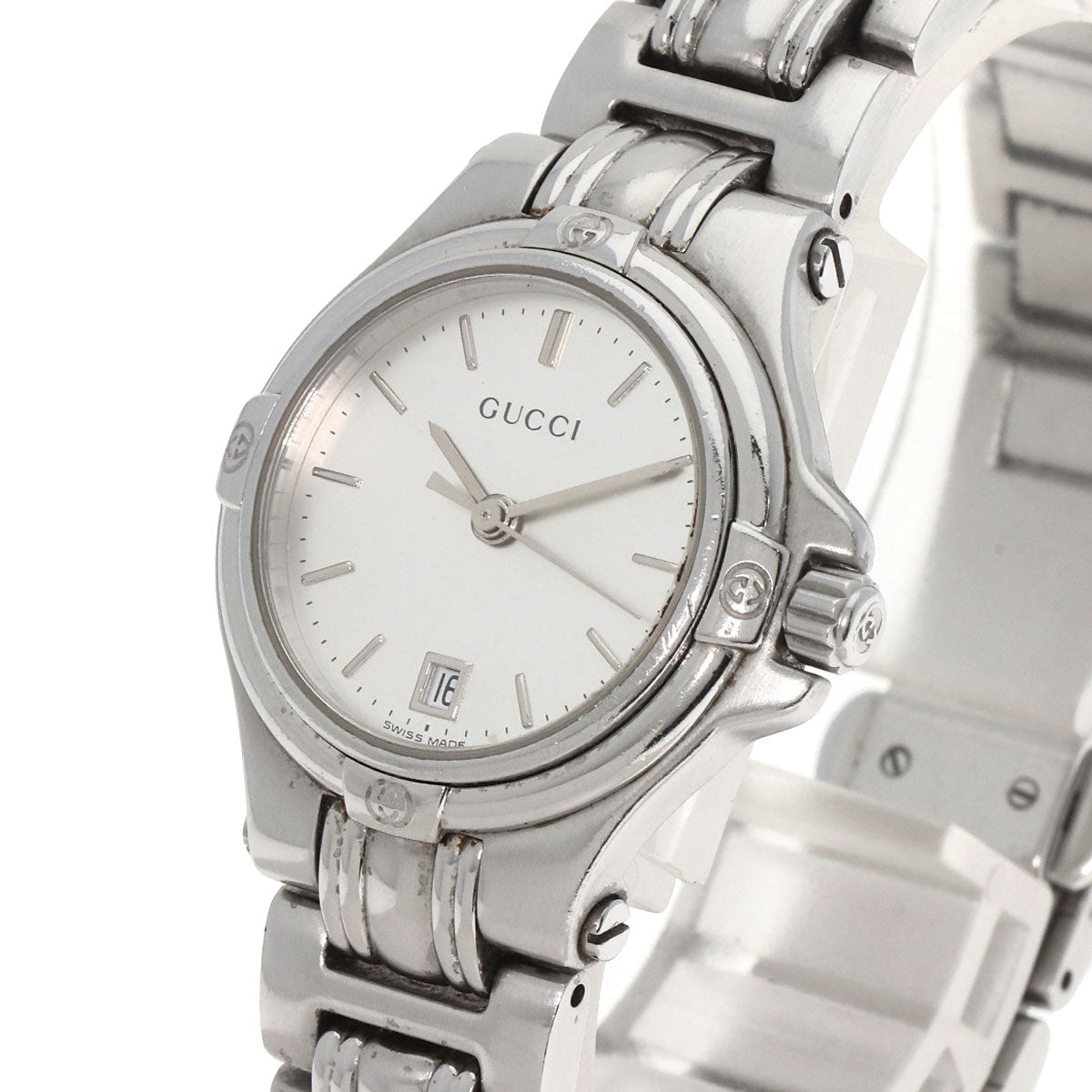 GUCCI Watches Quartz 9040L Stainless Steel Silver Round face Silver dial