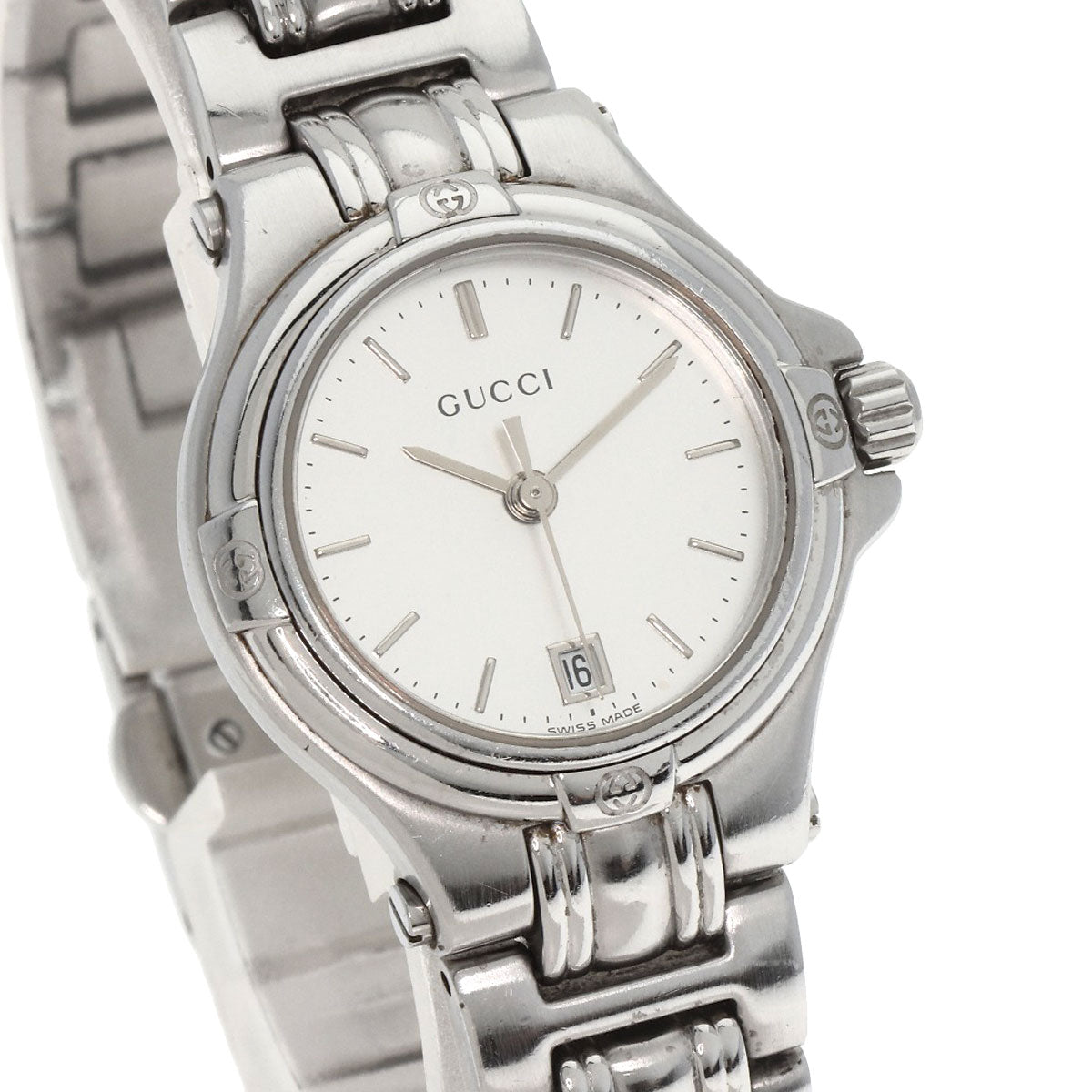 GUCCI Watches Quartz 9040L Stainless Steel Silver Round face Silver dial